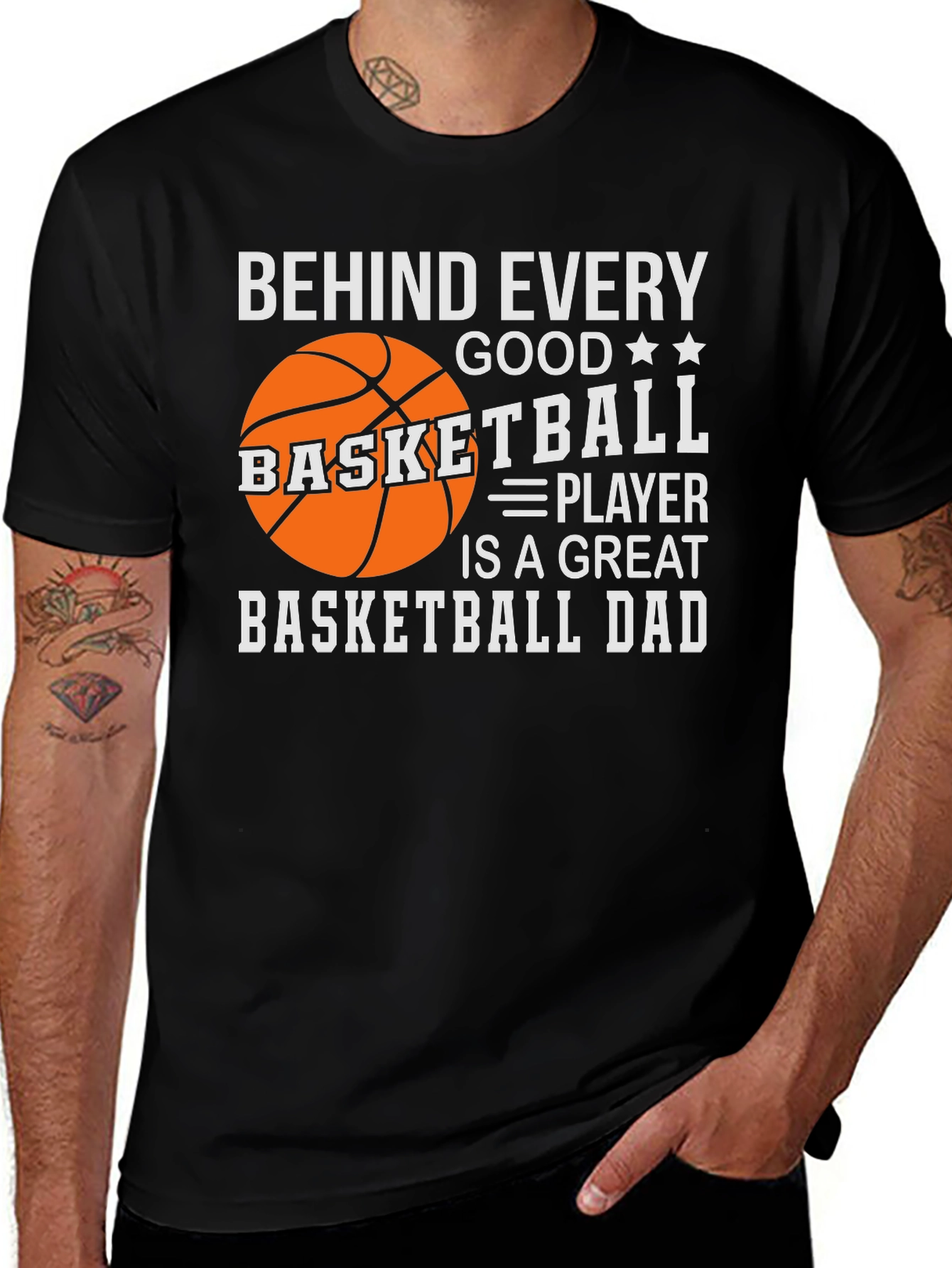 Variant 16 of Basketball Dad Graphic Tee - Gift for Basketball Lovers