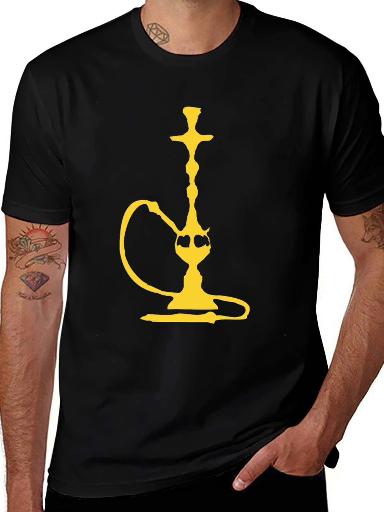 Variant 3 of Hookah Graphic Tee - Black