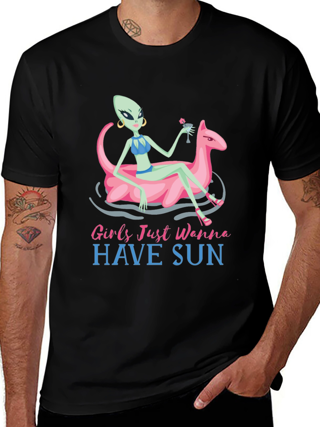 Girls Just Wanna Have Sun Alien Graphic Tee
