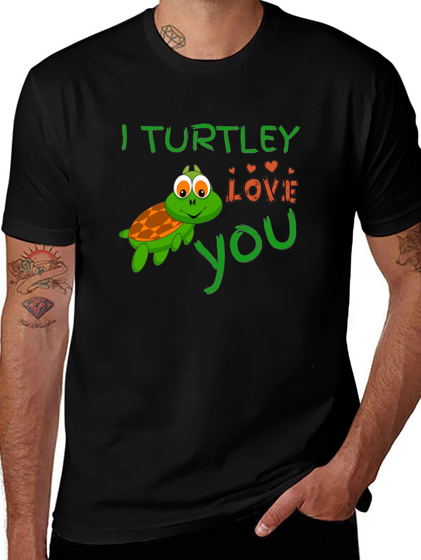 Variant 13 of I Turtley Love You Graphic Tee - Cute Turtle T-Shirt