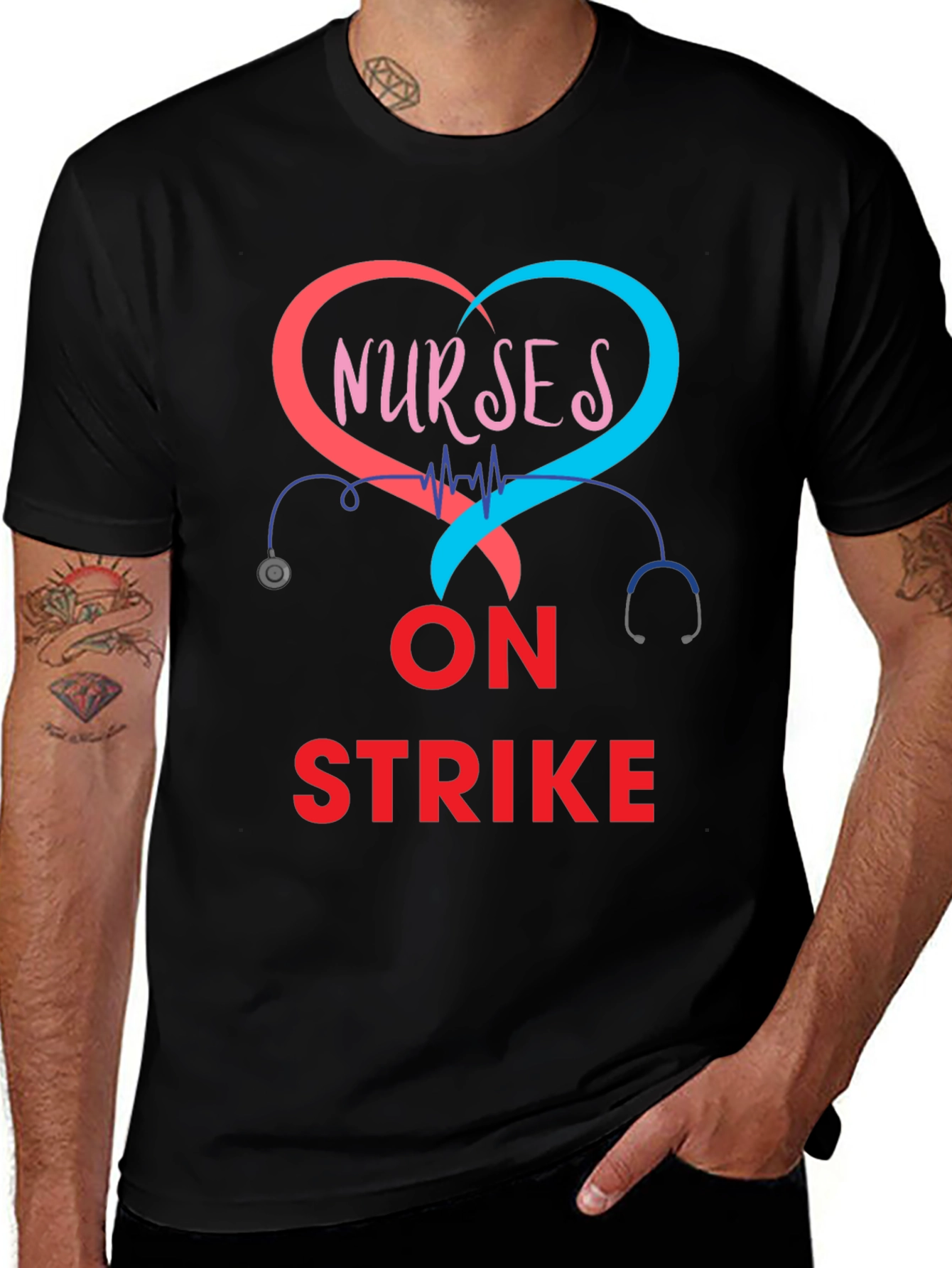 Variant 26 of Nurses On Strike Graphic Tee