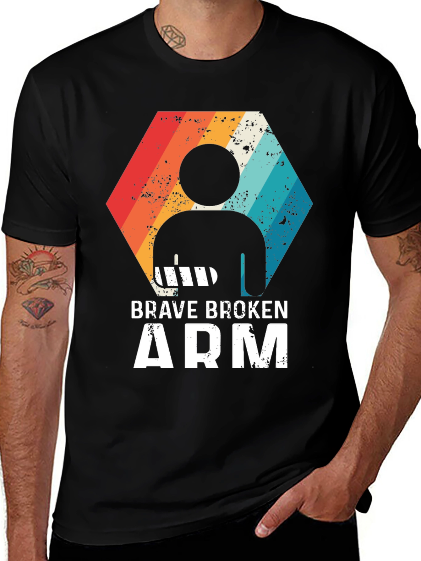 Black Brave Broken Arm T-Shirt main image
