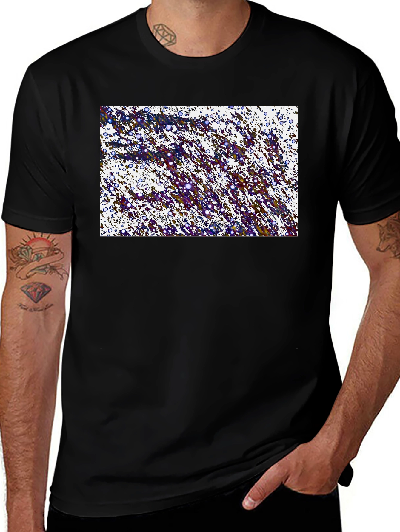 Variant 22 of Abstract Splatter Graphic T-Shirt