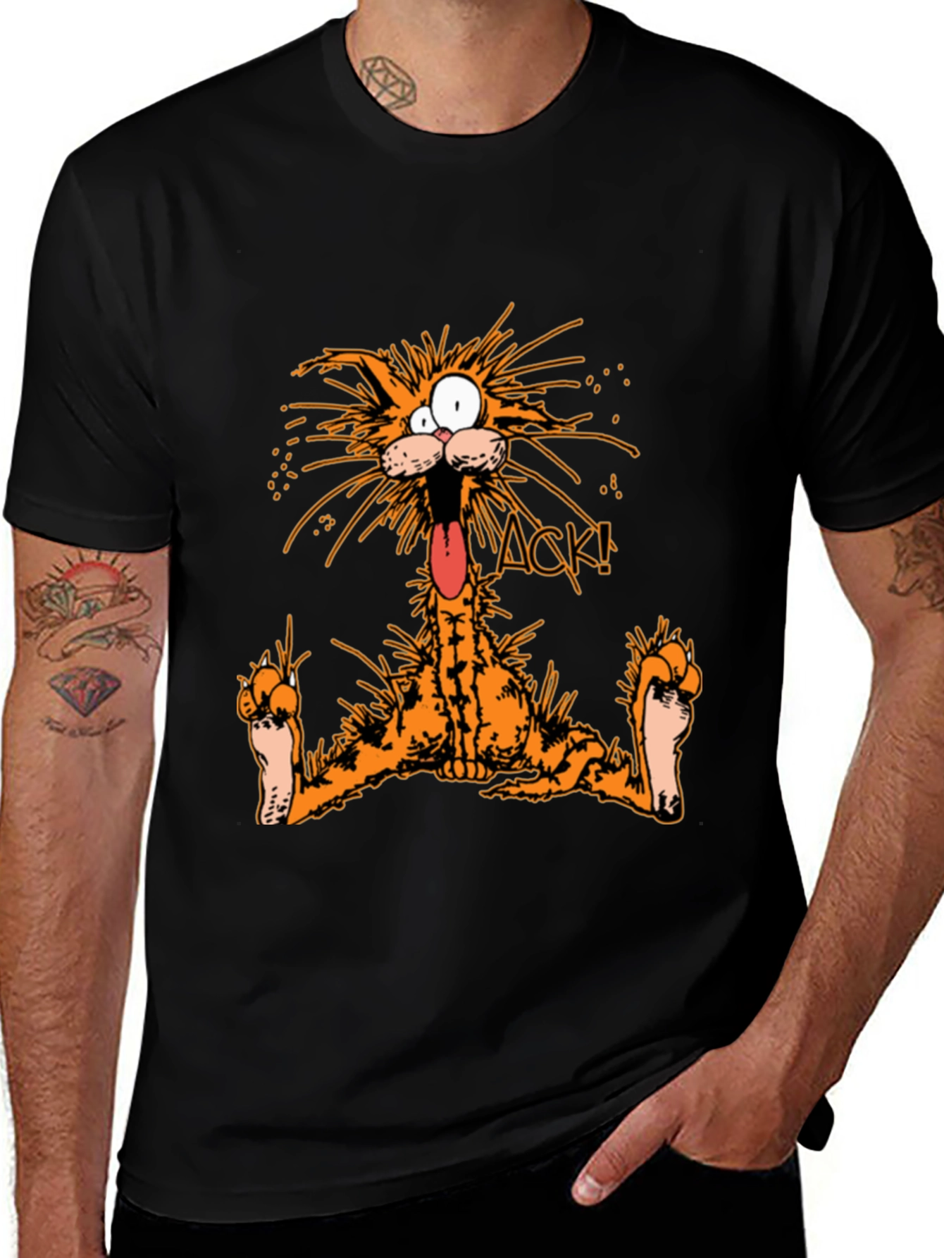 Garfield "ACK!" Black T-Shirt