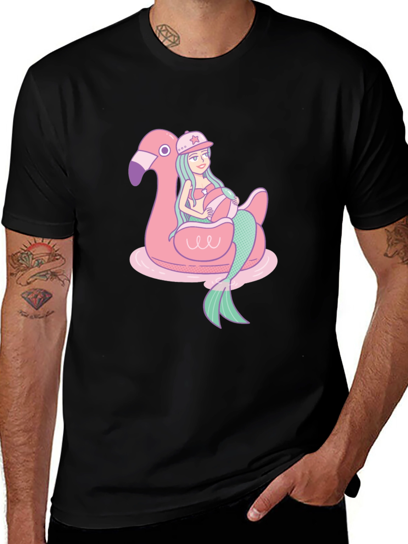 Variant 12 of Mermaid Flamingo Float T-Shirt