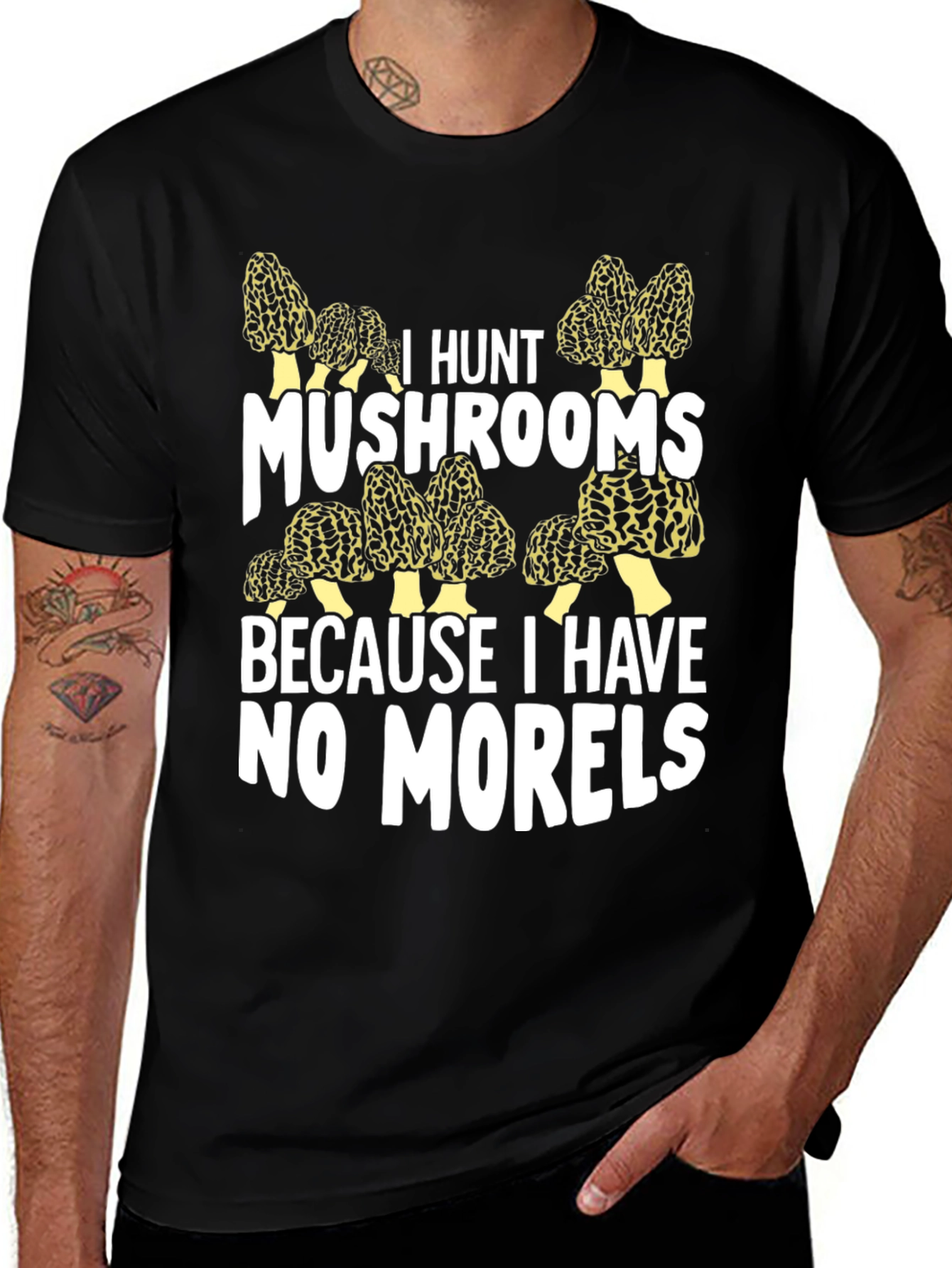 Variant 18 of Mushroom Hunting T-Shirt - No Morels