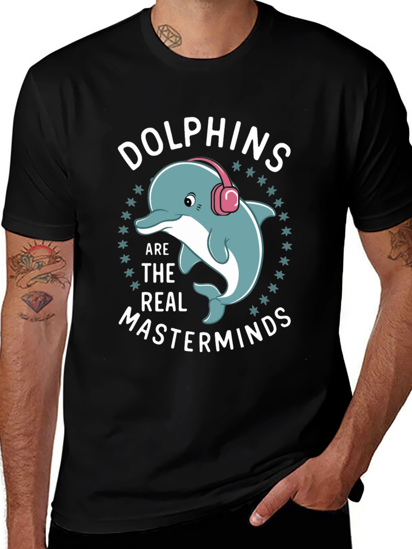 Variant 30 of Dolphins Are the Real Masterminds T-Shirt