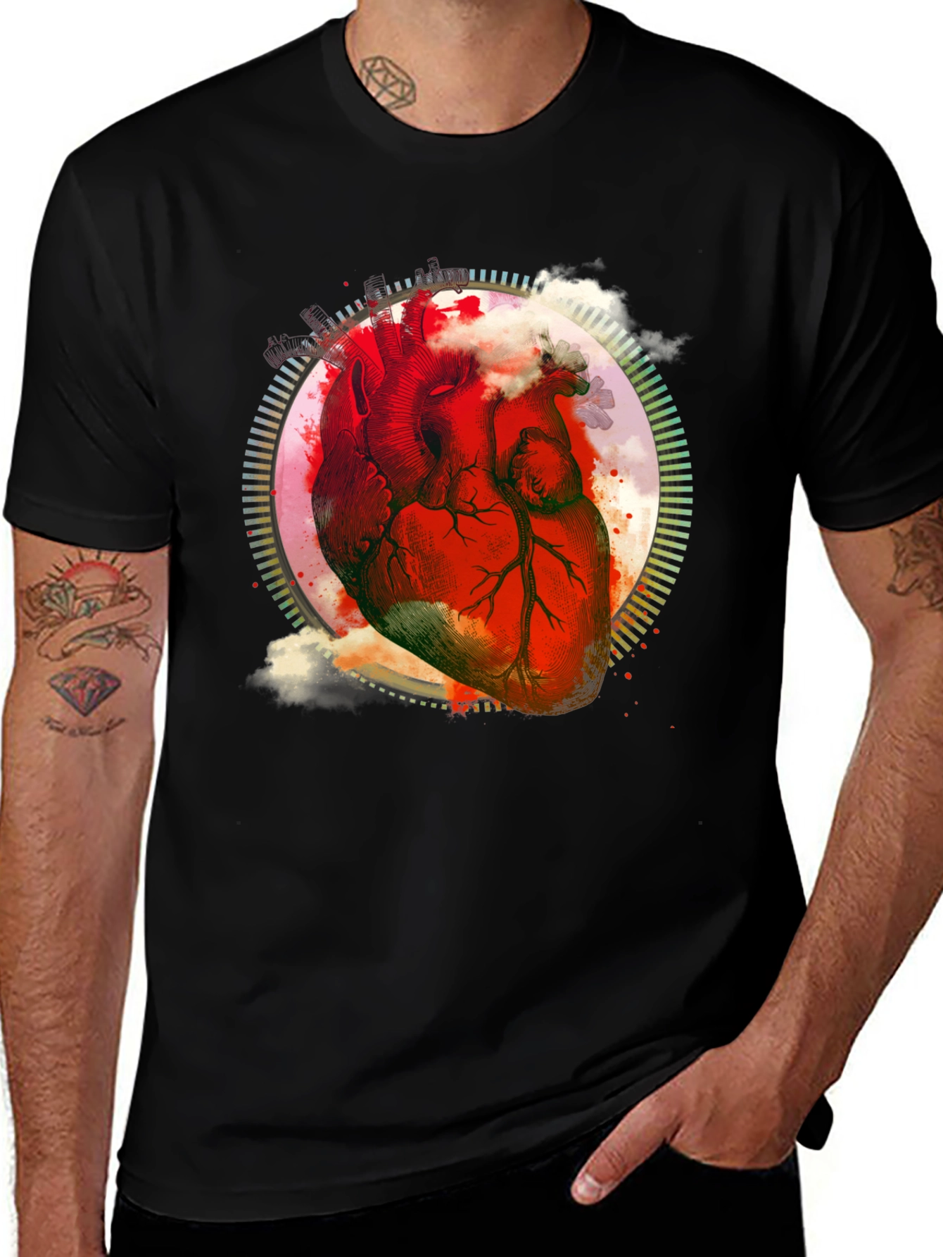 Variant 24 of Anatomical Heart Graphic Tee - Unique Design