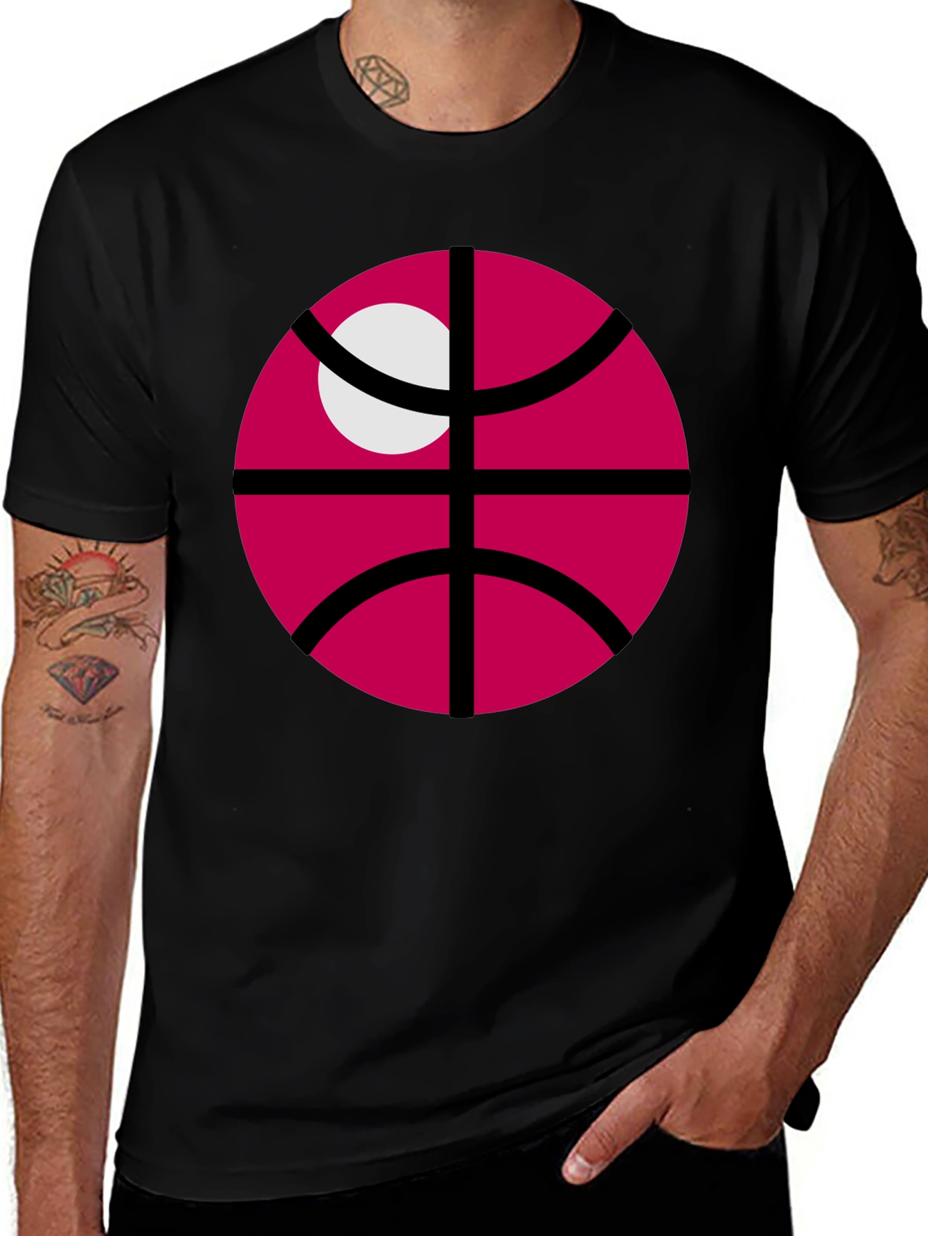 Variant 25 of Crimson Basketball Graphic T-Shirt