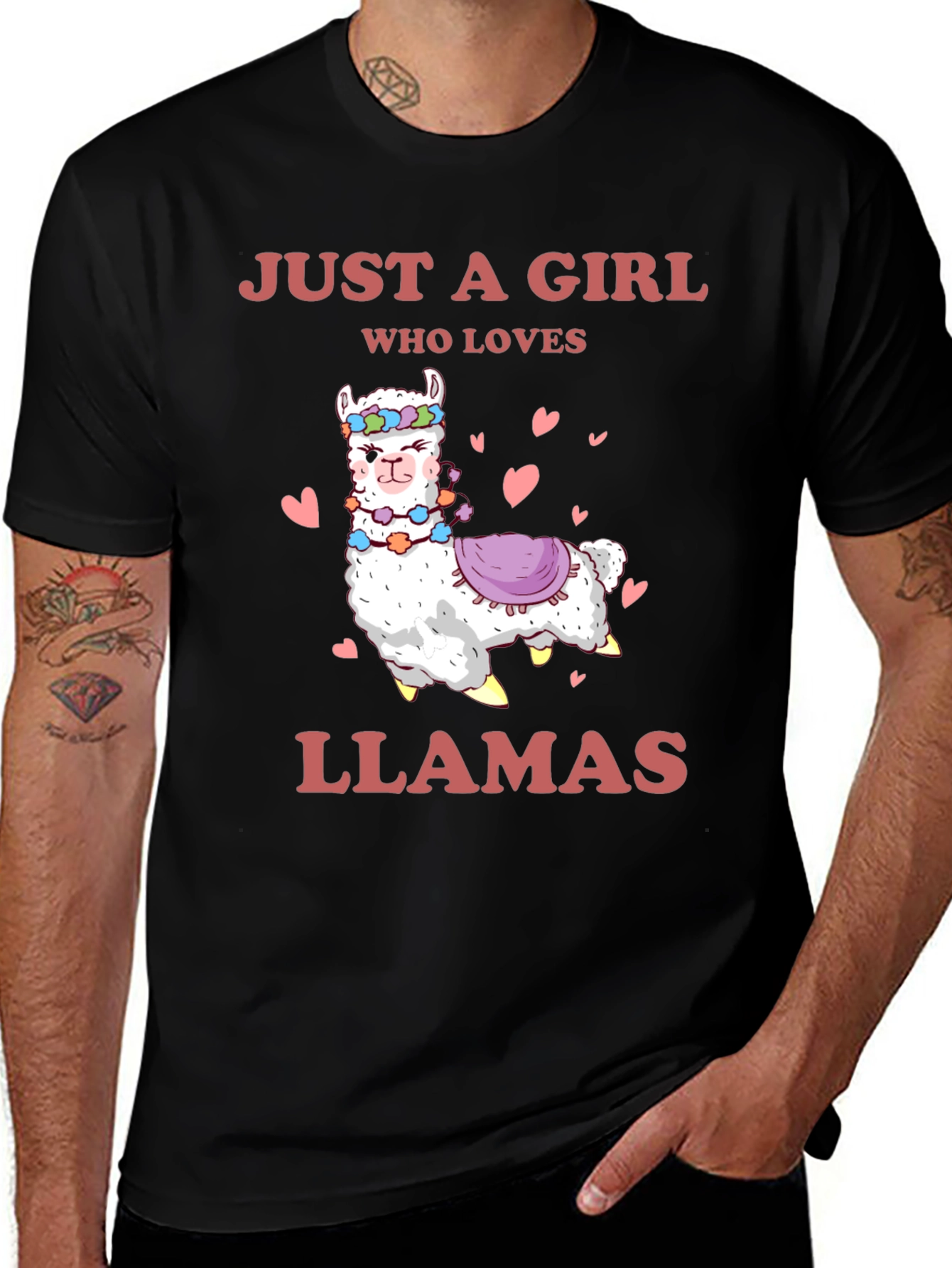 Variant 9 of Just A Girl Who Loves Llamas T-Shirt