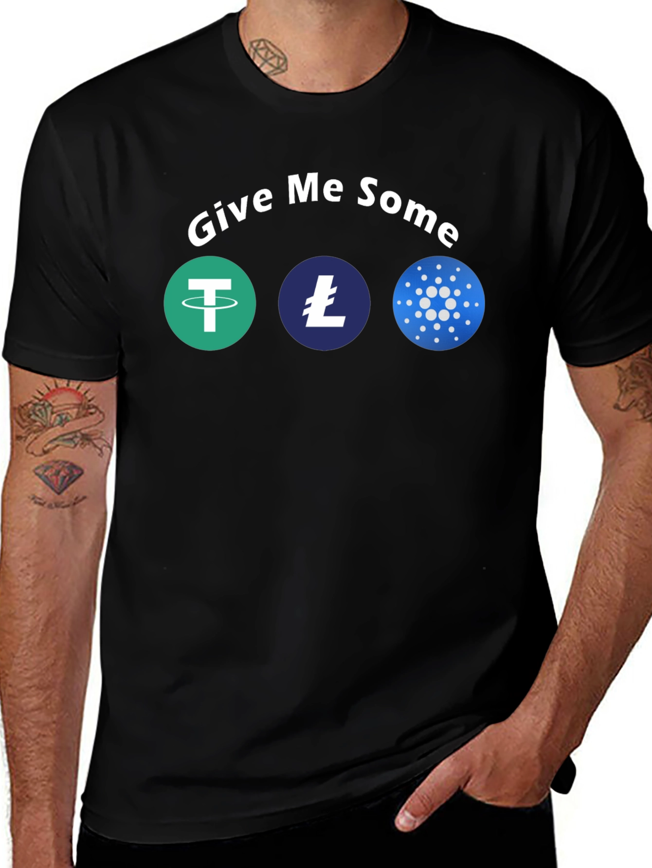Variant 27 of Give Me Some Crypto T-Shirt - Fun Cryptocurrency Tee