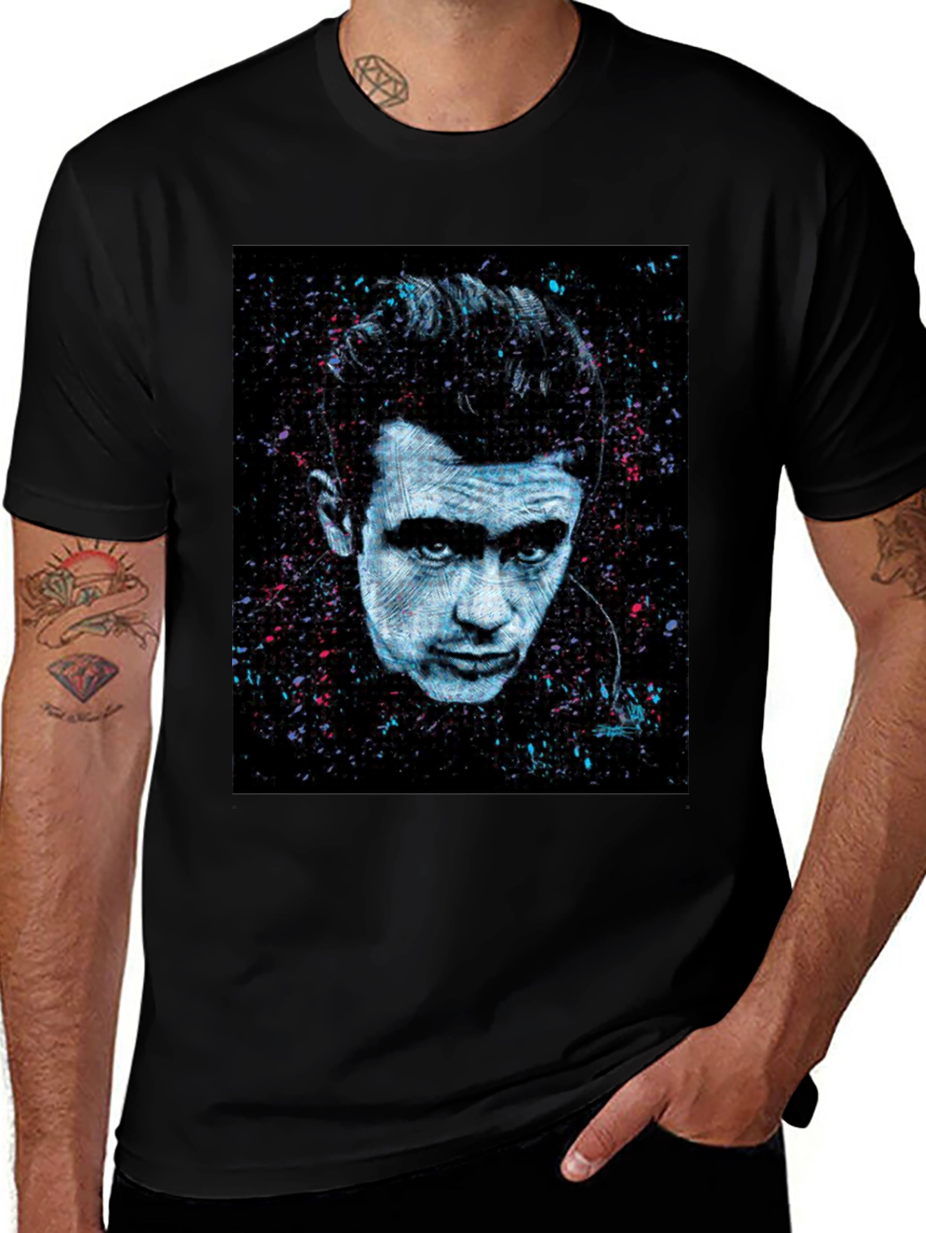 James Dean Graphic Black T-Shirt