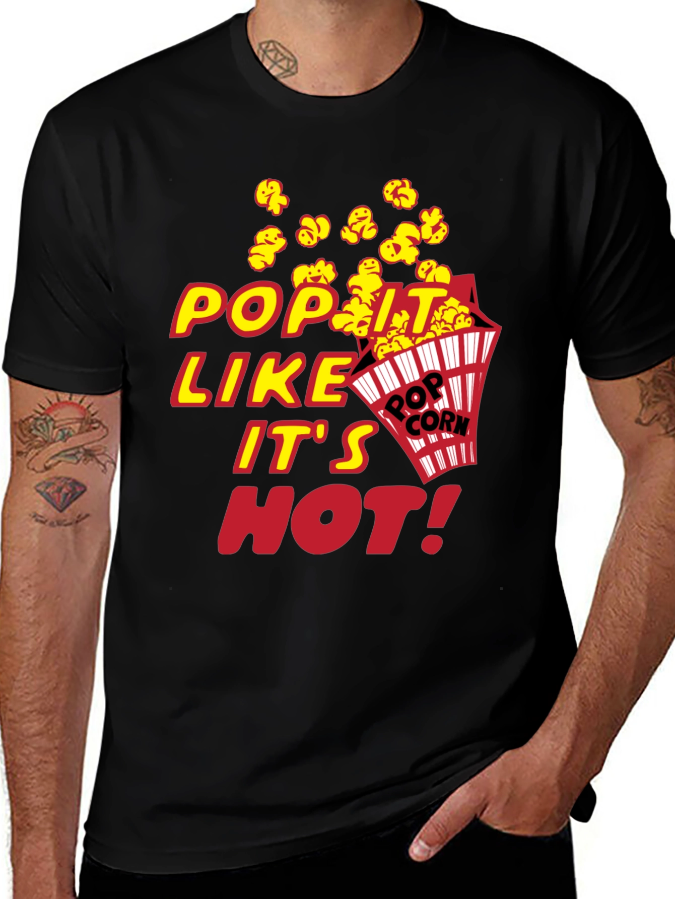 Variant 20 of Pop It Like It's Hot T-Shirt - Funny Popcorn Tee