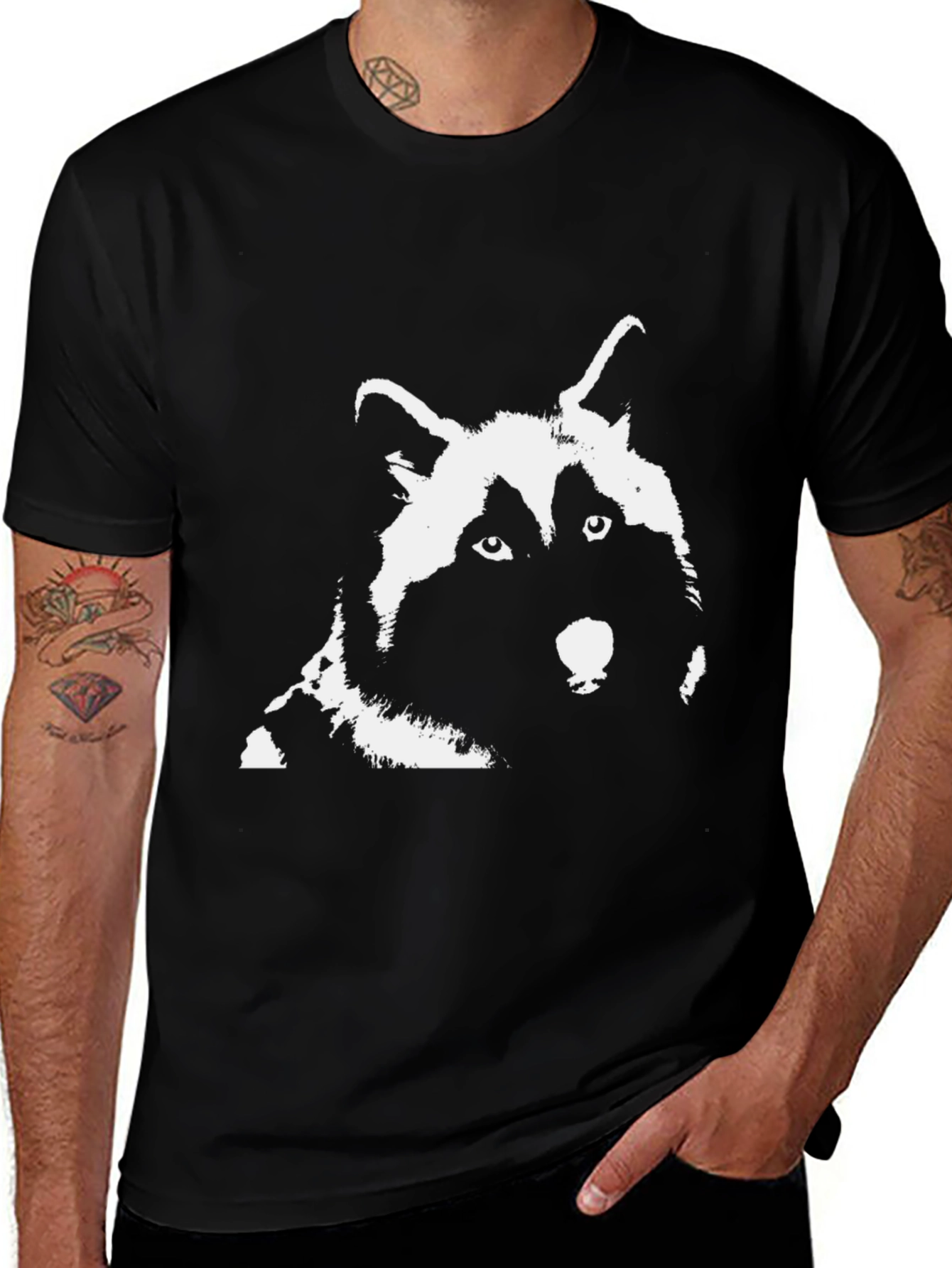 Variant 5 of Black Wolf Graphic Tee - Stylish & Comfortable