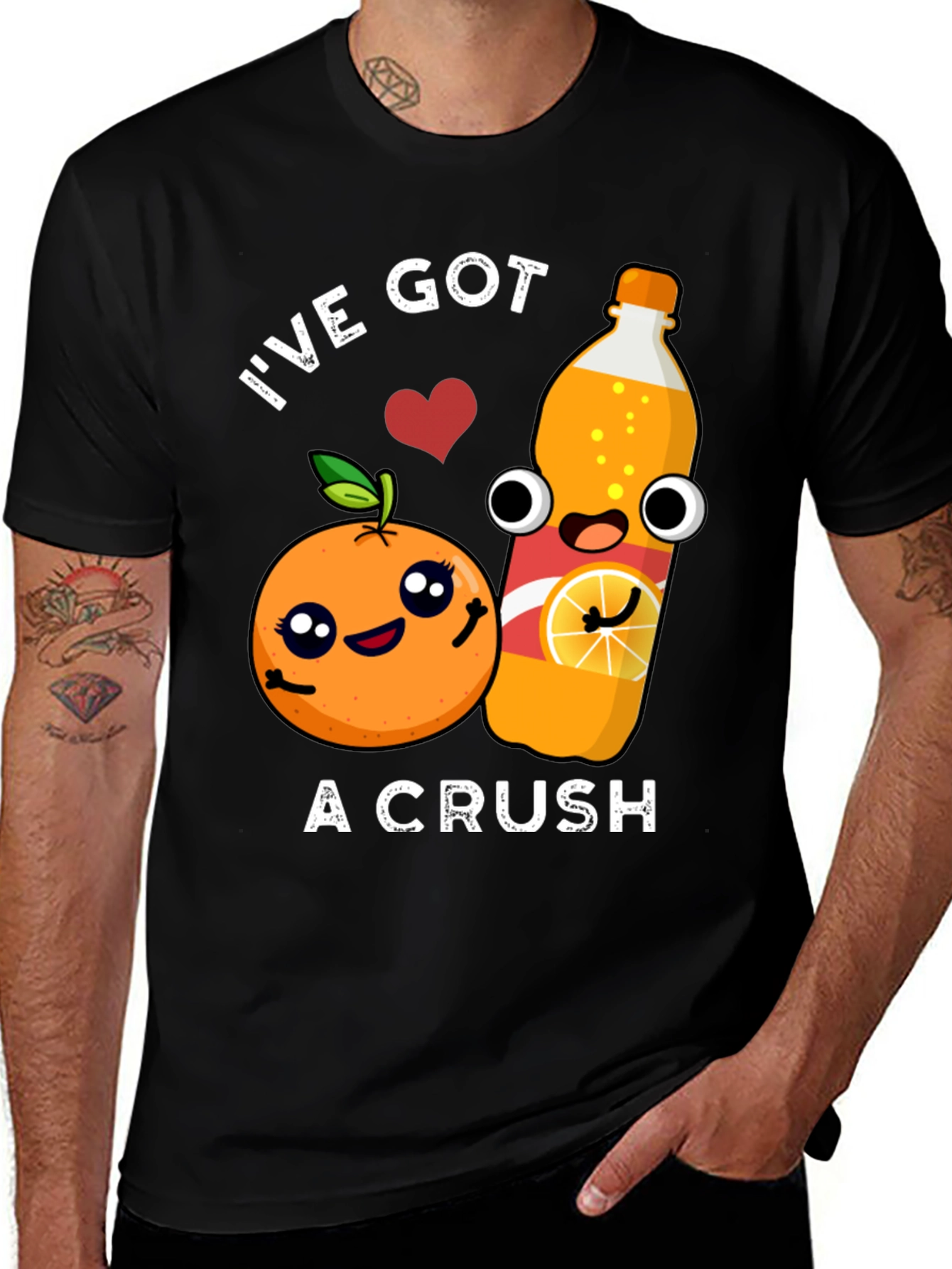 Black I've Got A Crush Graphic Tee main image