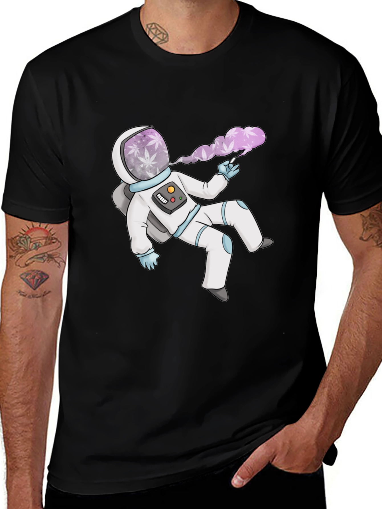 Variant 14 of Astronaut Weed T-Shirt - Space Stoner Tee