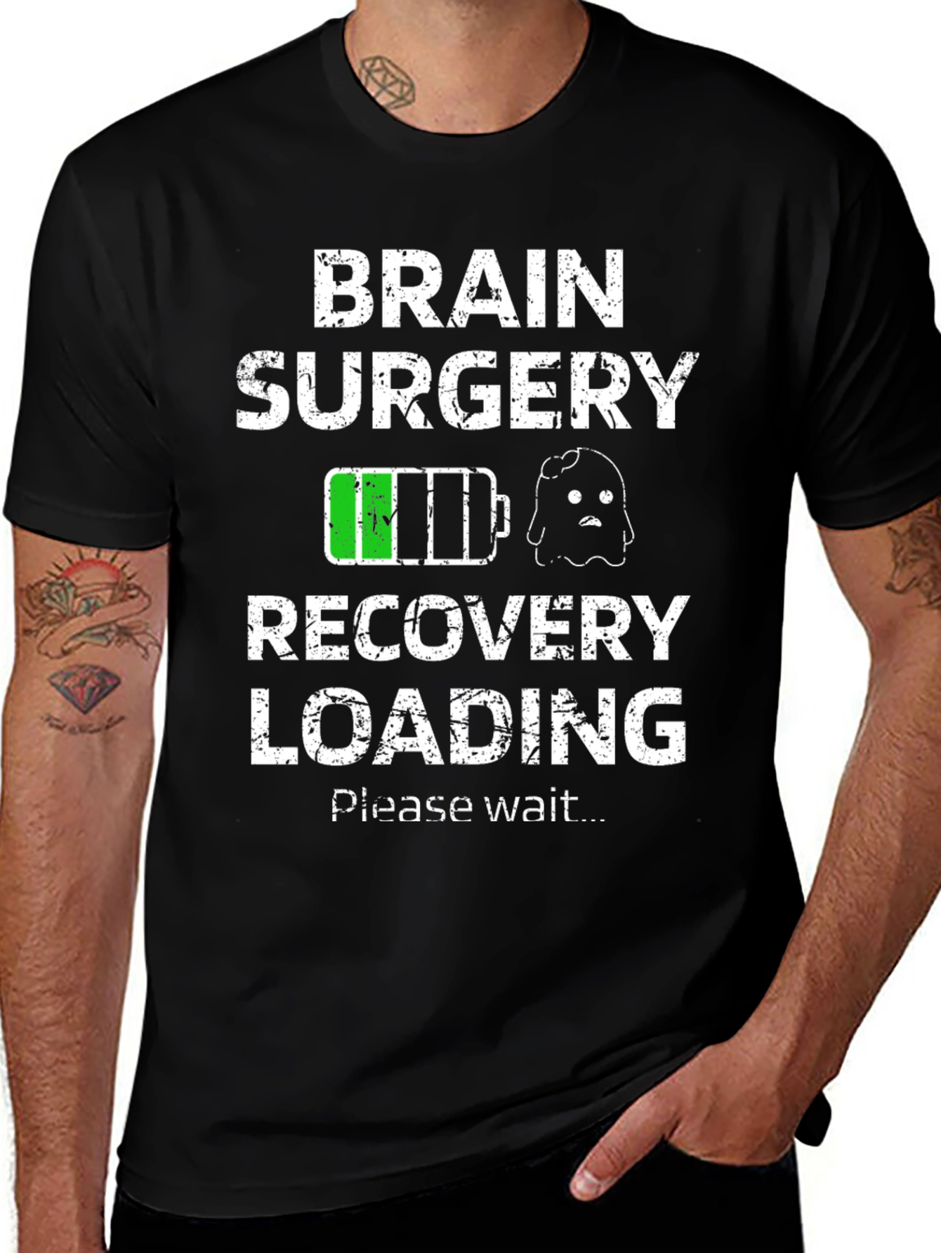 Variant 6 of Brain Surgery Recovery Loading T-Shirt Funny Get Well Gift Tee