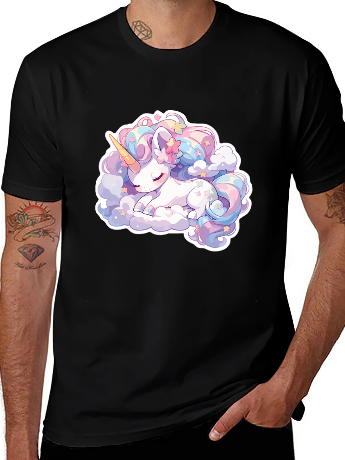 Variant 16 of Cute Sleeping Unicorn Graphic T-Shirt