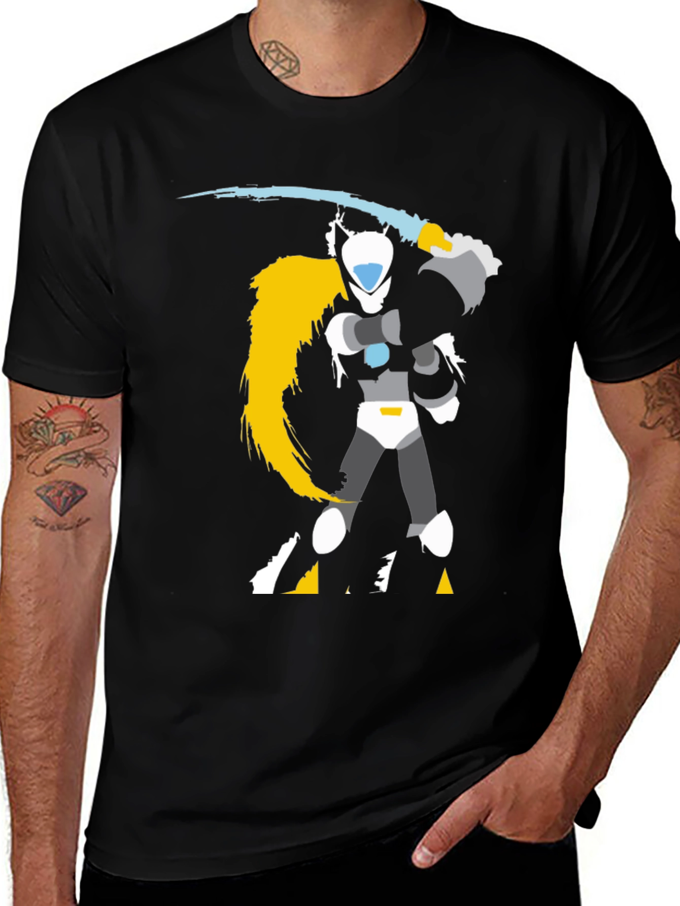 Variant 7 of Stylized Sci-Fi Warrior Graphic Tee