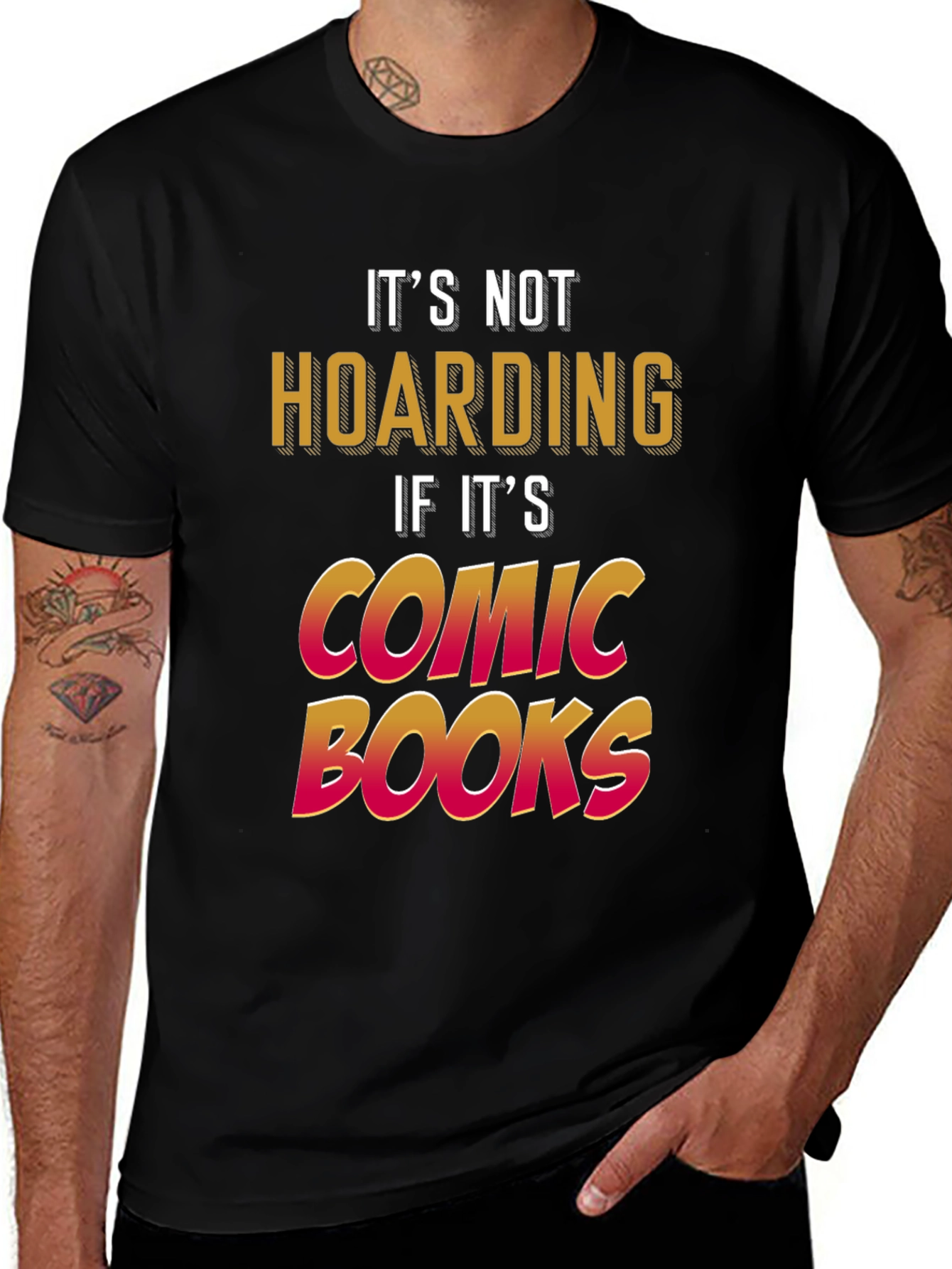 Variant 10 of Comic Books Hoarding T-Shirt Funny Graphic Tee