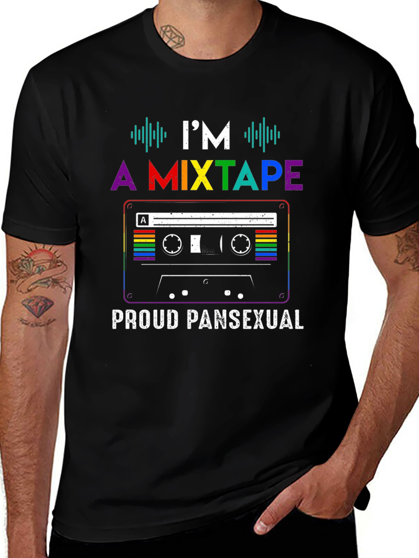 Variant 22 of I'm a Mixtape Proud Pansexual T-Shirt