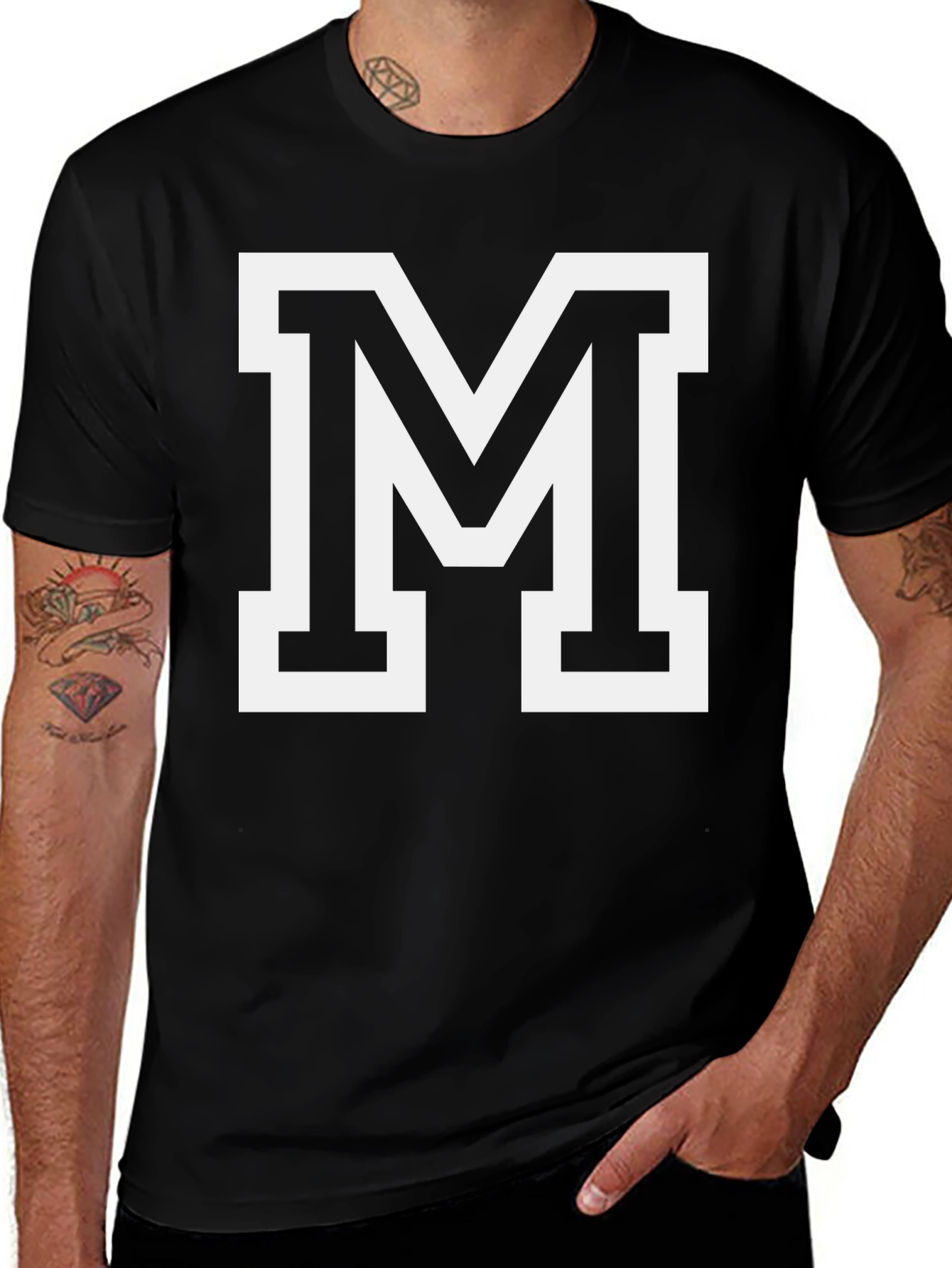 Varsity Letter M Graphic T-Shirt