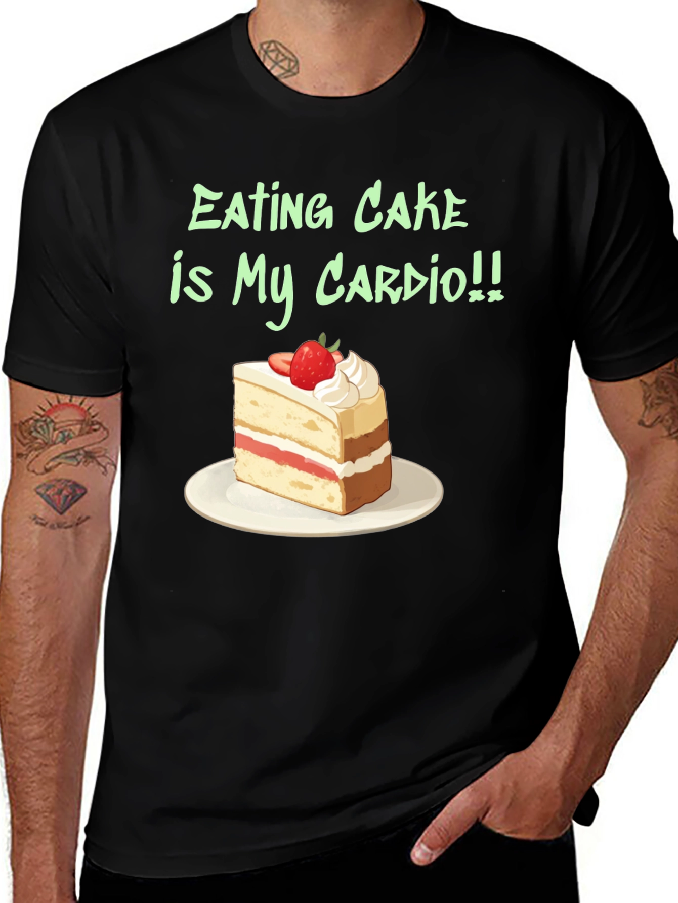 Variant 24 of Eating Cake is My Cardio Graphic Tee