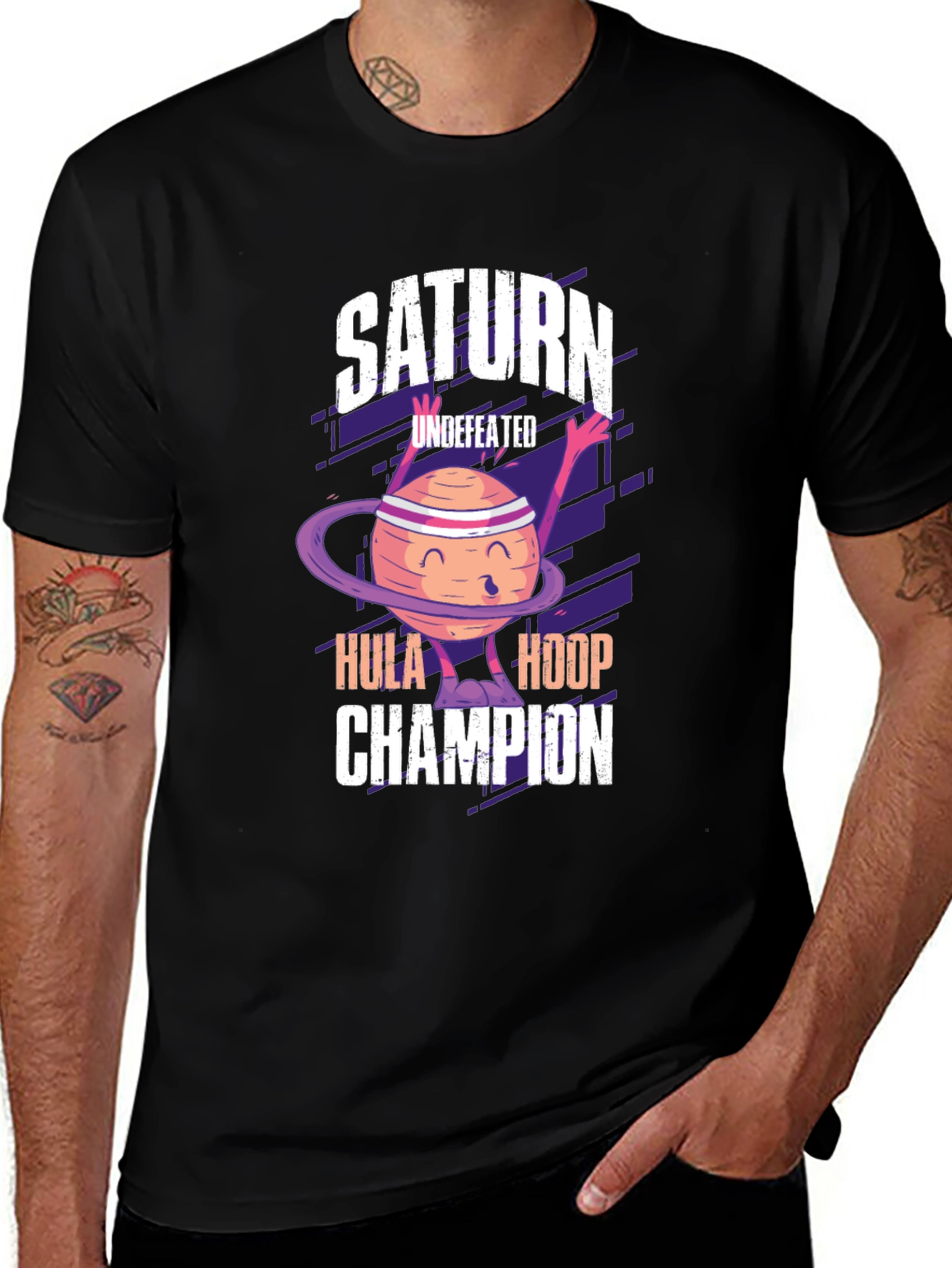 Variant 11 of Saturn Hula Hoop Champion Graphic T-Shirt