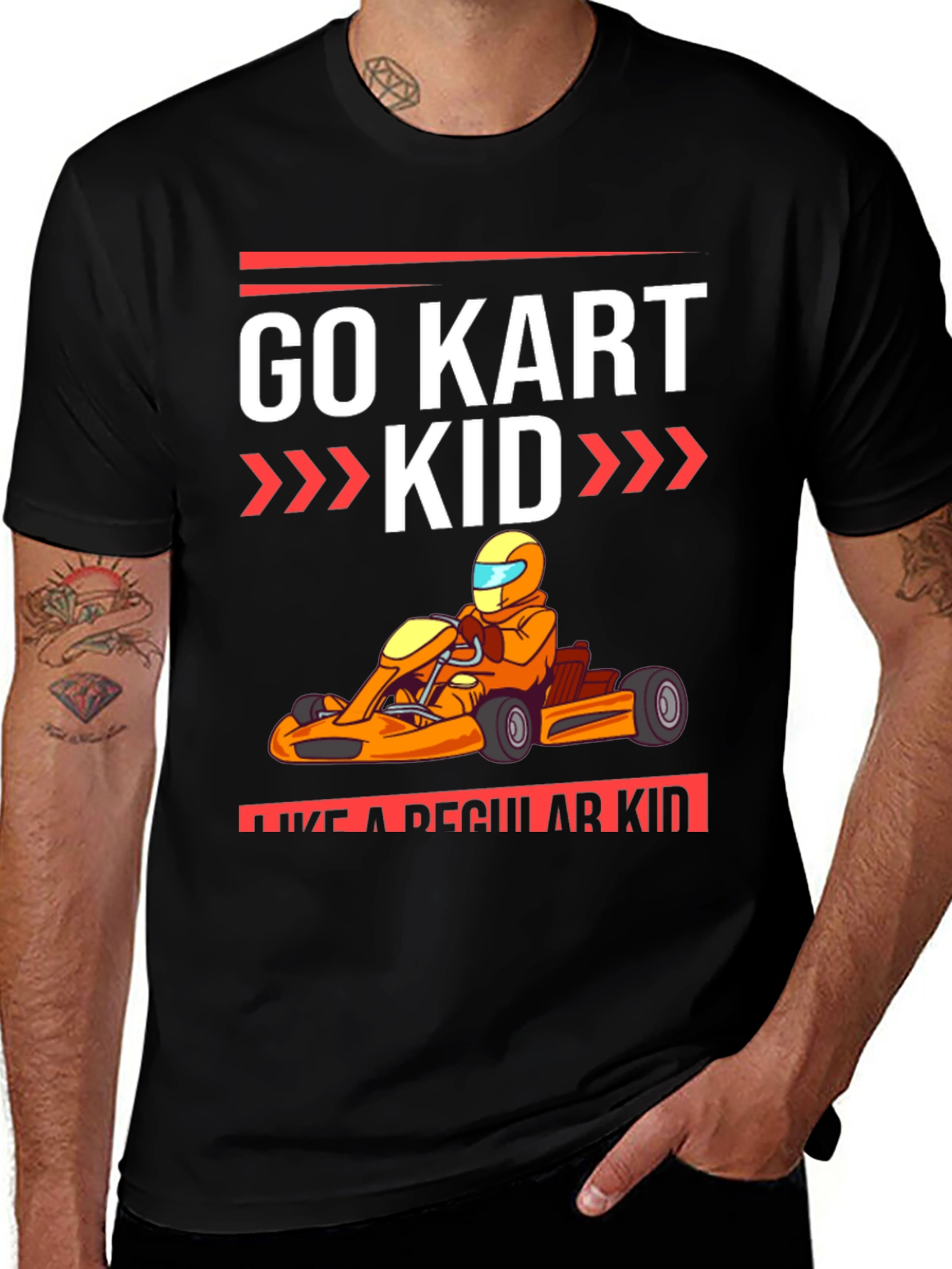 Variant 17 of Go Kart Kid T-Shirt - Racing Kart Design