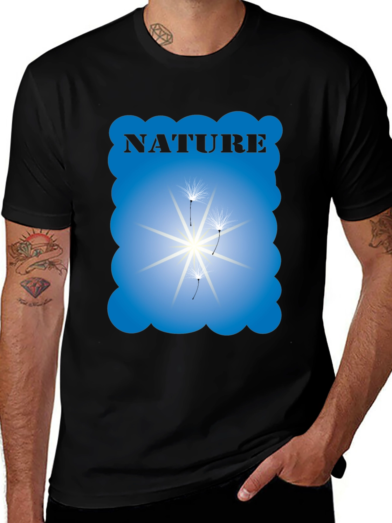 Variant 7 of Nature Graphic Black T-Shirt