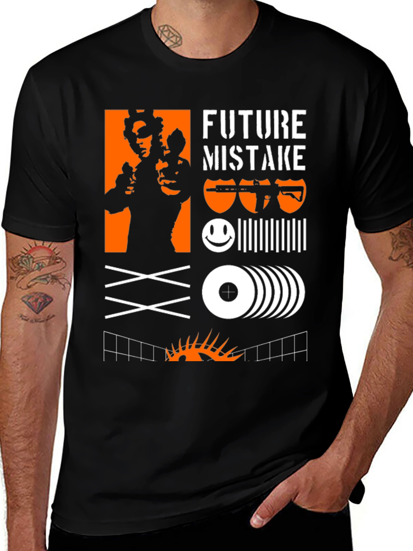 Variant 11 of Edgy Graphic Tee: Future Mistake Design