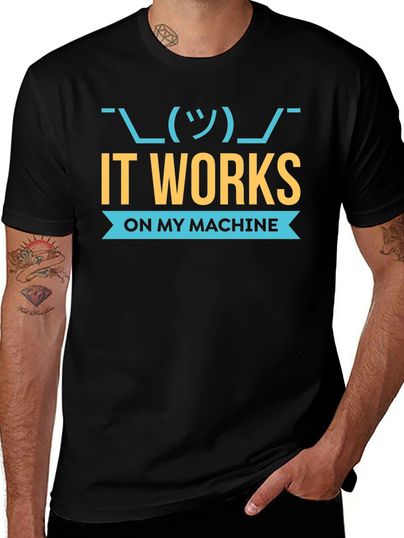 Variant 2 of It Works On My Machine Programmer T-Shirt