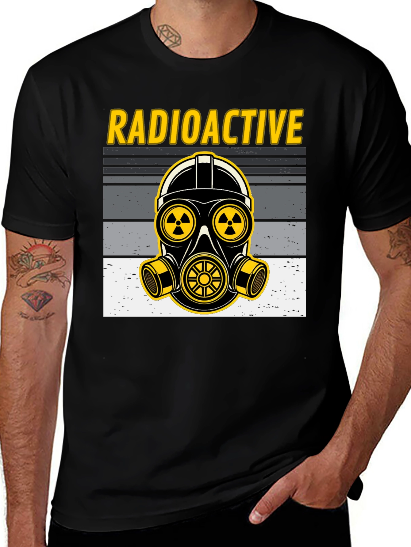 Radioactive Gas Mask Graphic T-Shirt