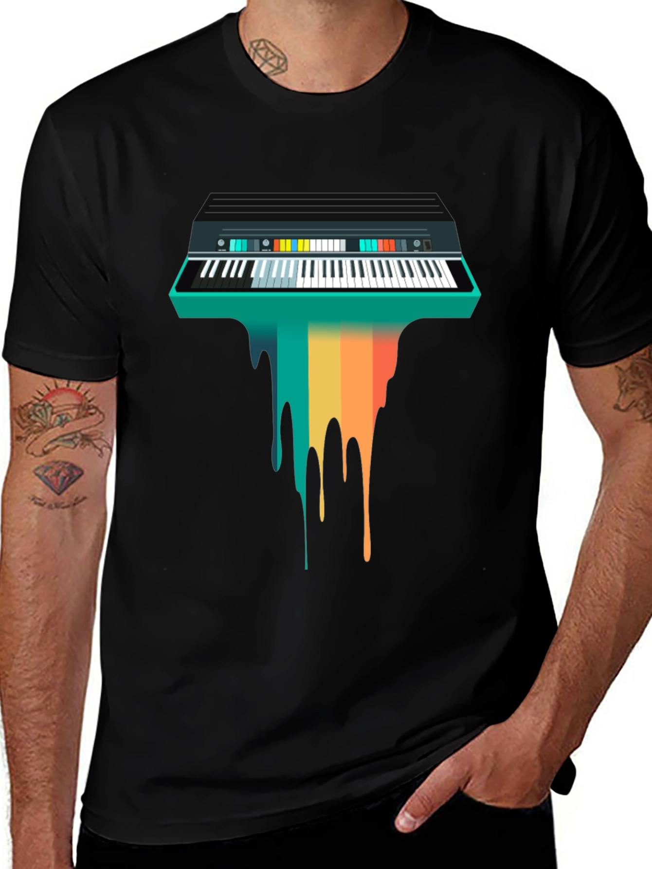 Variant 21 of Retro Synth Wave T-Shirt - Unique Musician Tee