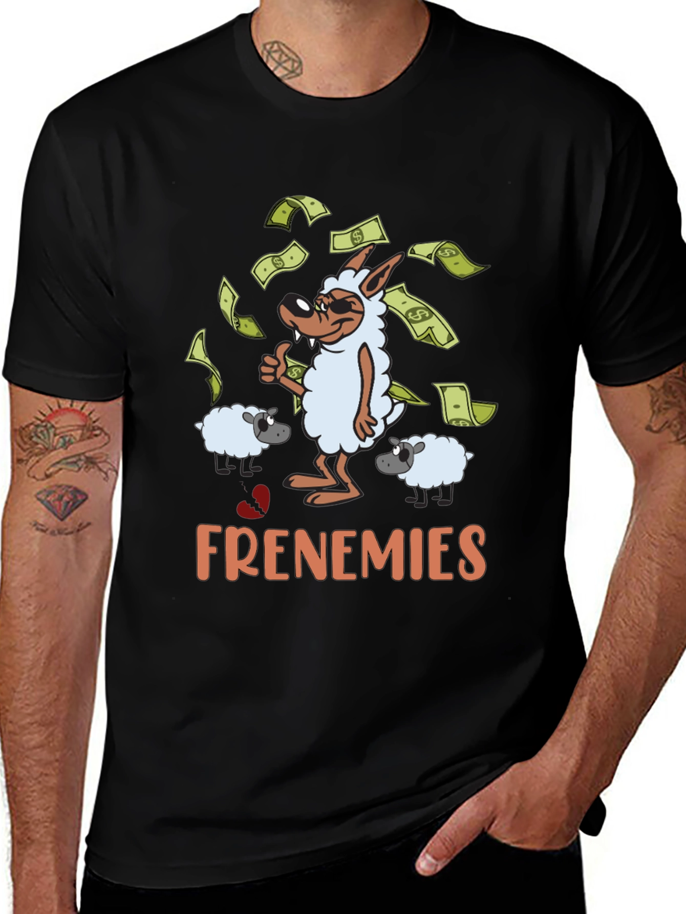 Variant 7 of Frenemies Graphic Tee - Wolf in Sheep's Clothing