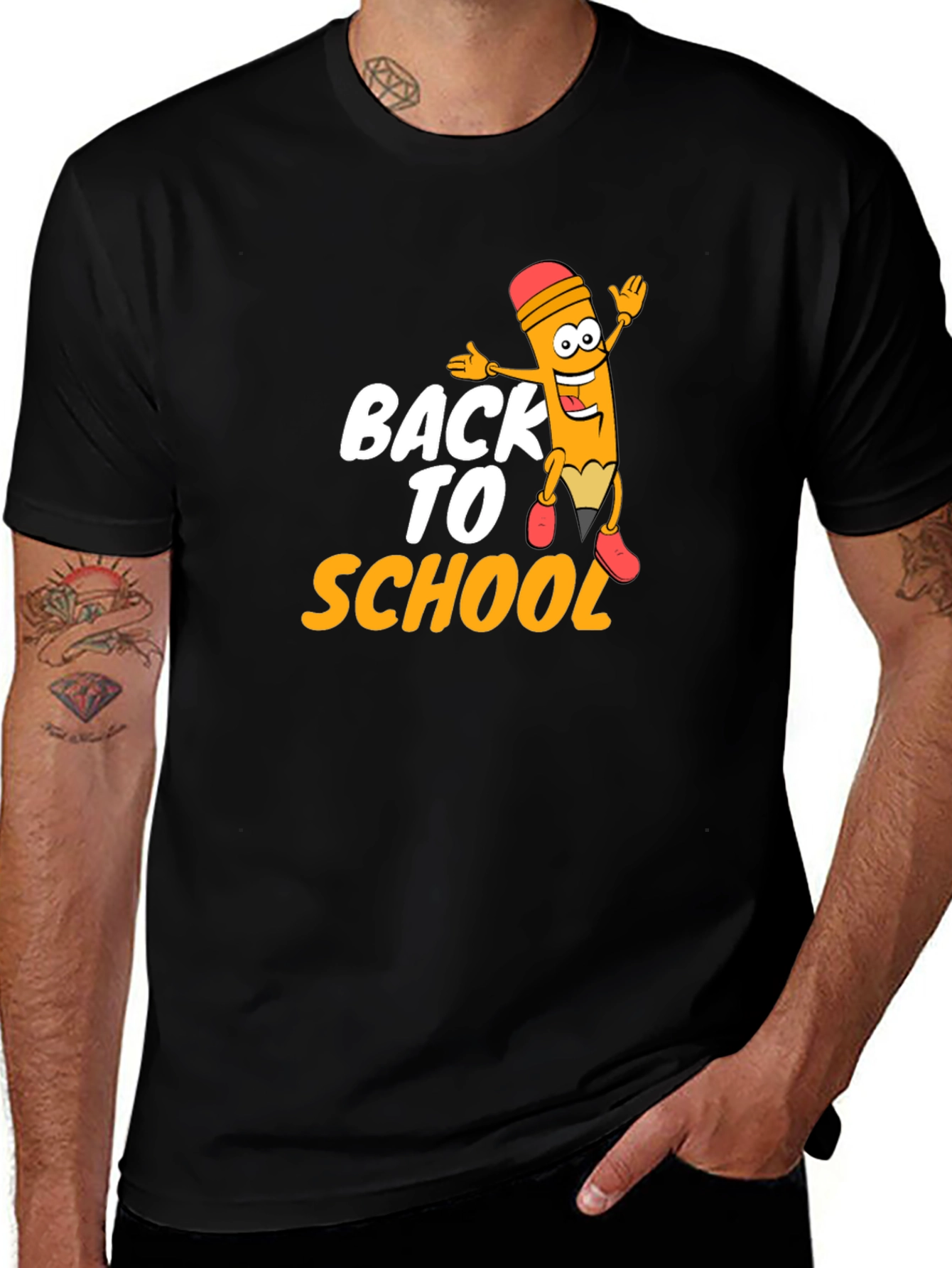 Variant 27 of Back to School Pencil Cartoon Graphic T-Shirt