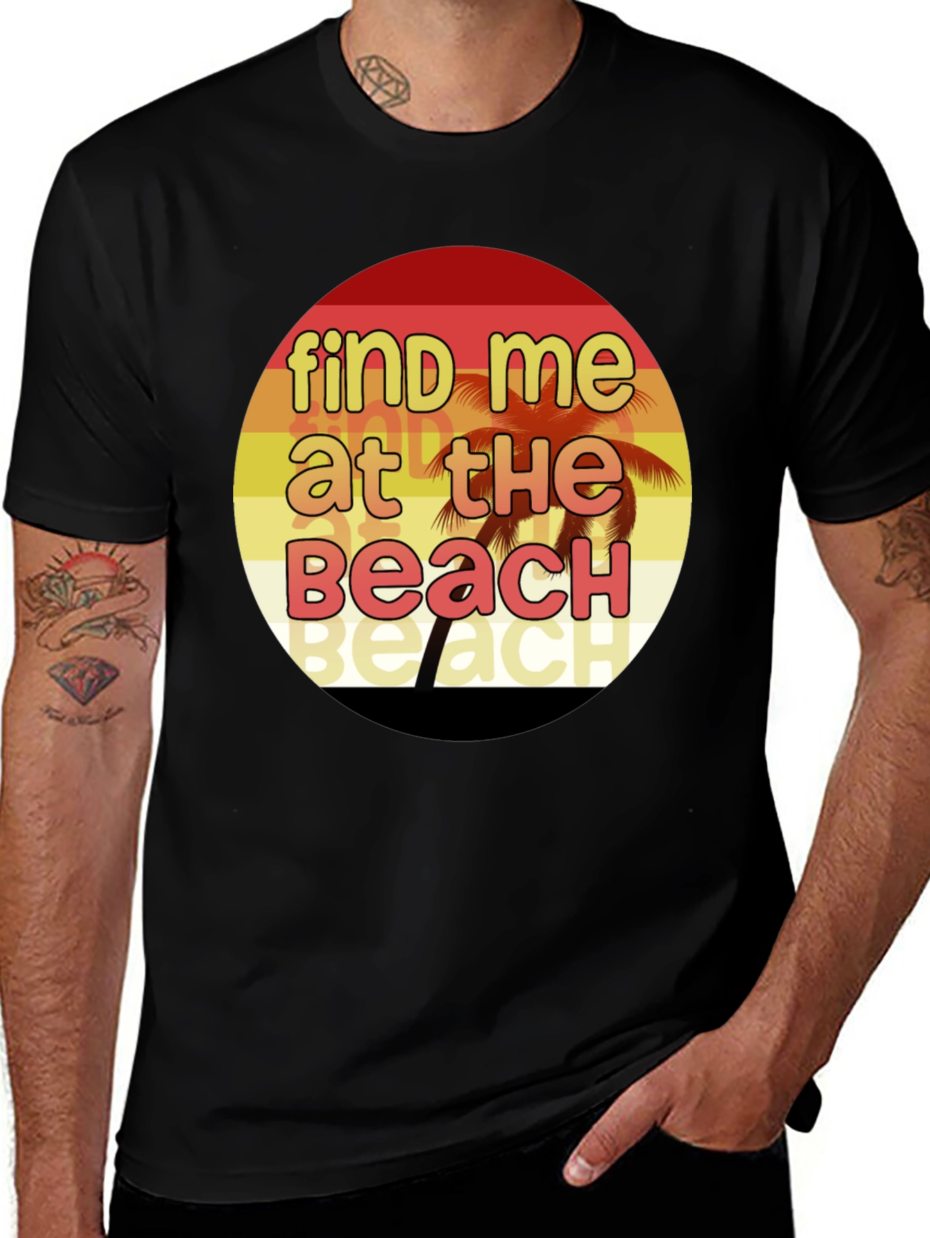 Variant 14 of Find Me At The Beach Graphic Tee - Summer Vibes