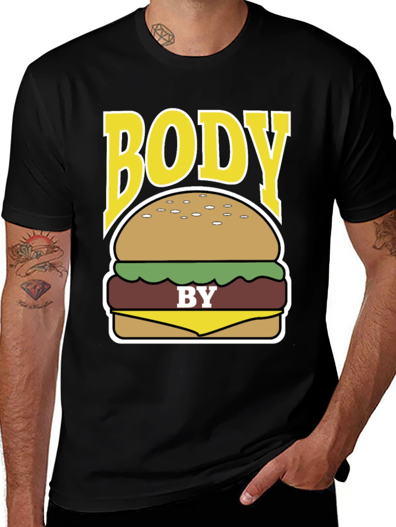Variant 20 of Body by Burger Funny Graphic T-Shirt