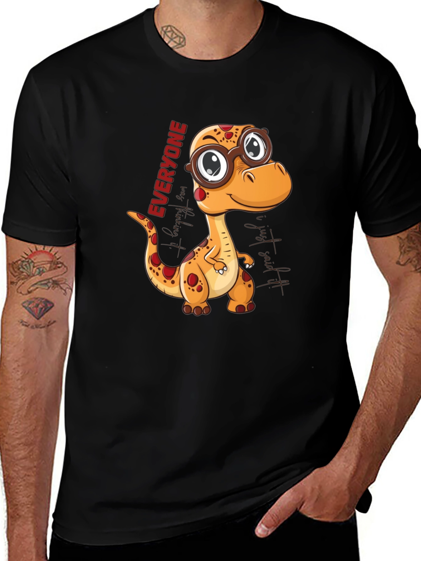 Variant 7 of Dino Everyone T-Shirt - Cute Cartoon Style
