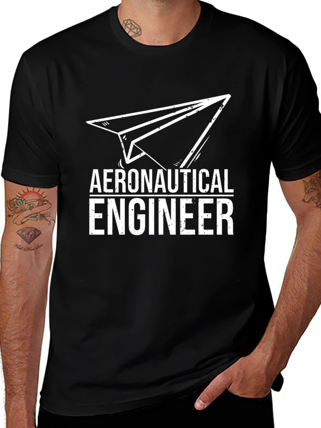 Variant 24 of Aeronautical Engineer Black T-Shirt
