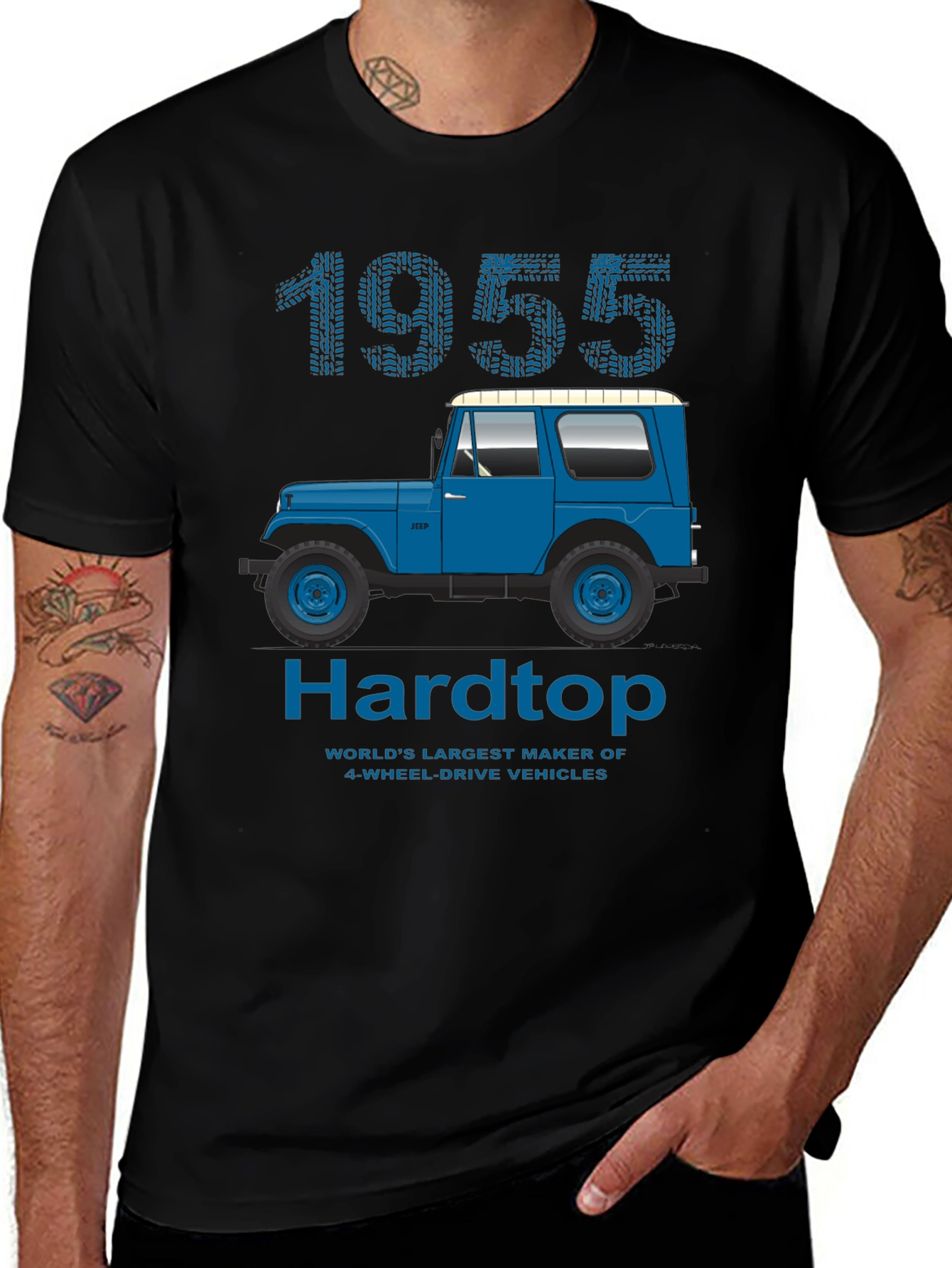 1955 Hardtop T-Shirt: Classic Jeep Design