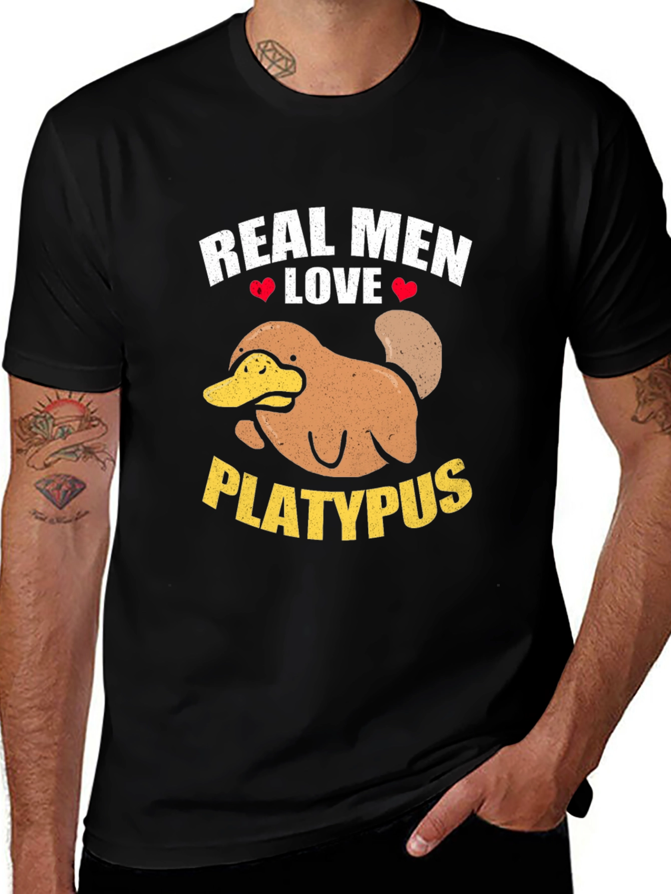 Variant 19 of Real Men Love Platypus Graphic T-Shirt