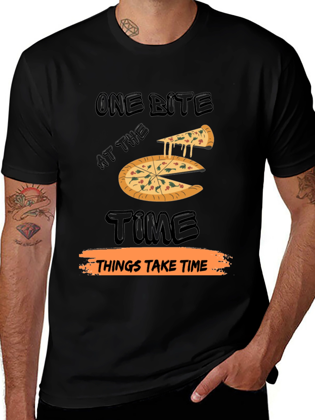 Variant 14 of One Bite Pizza T-Shirt