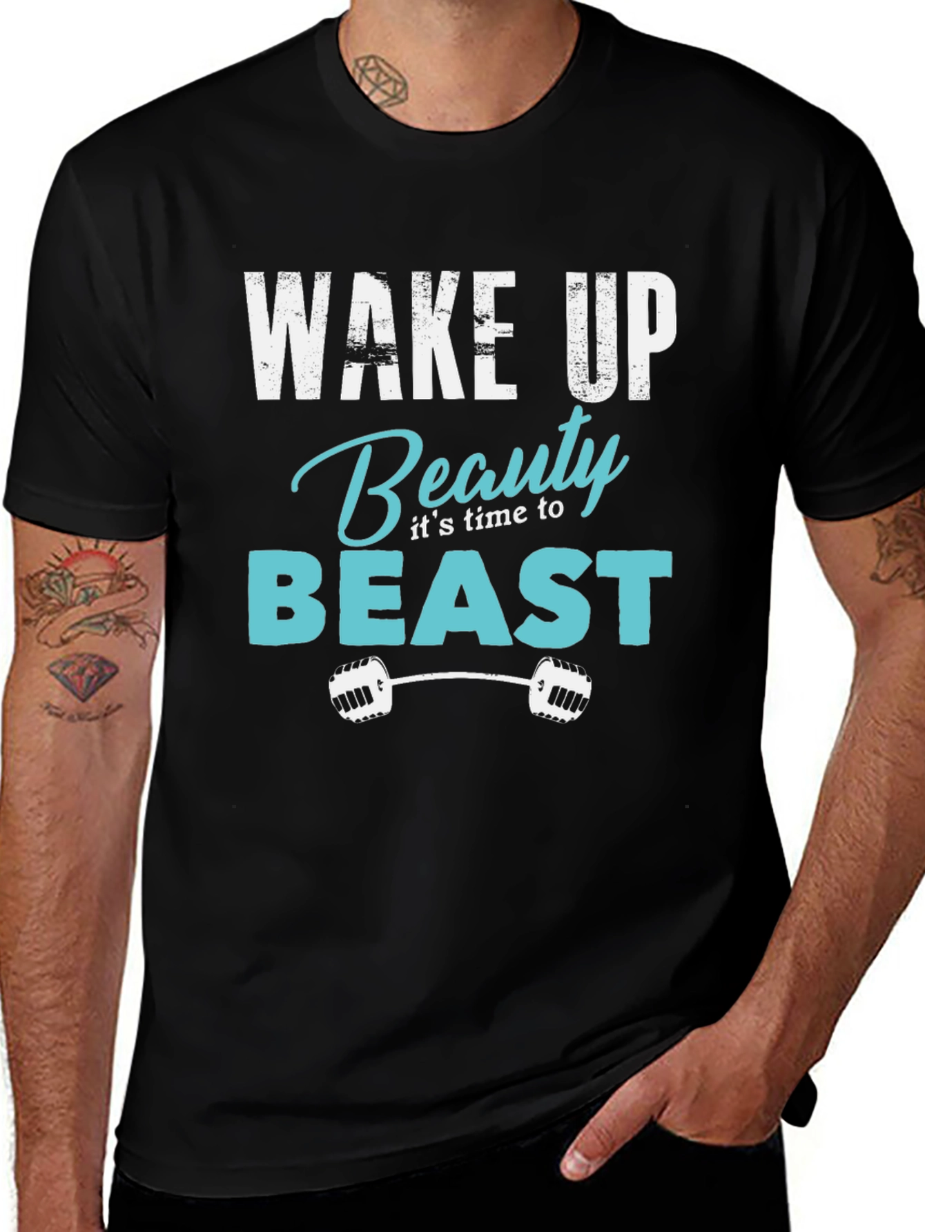 Variant 16 of Wake Up Beauty Beast Gym T-Shirt