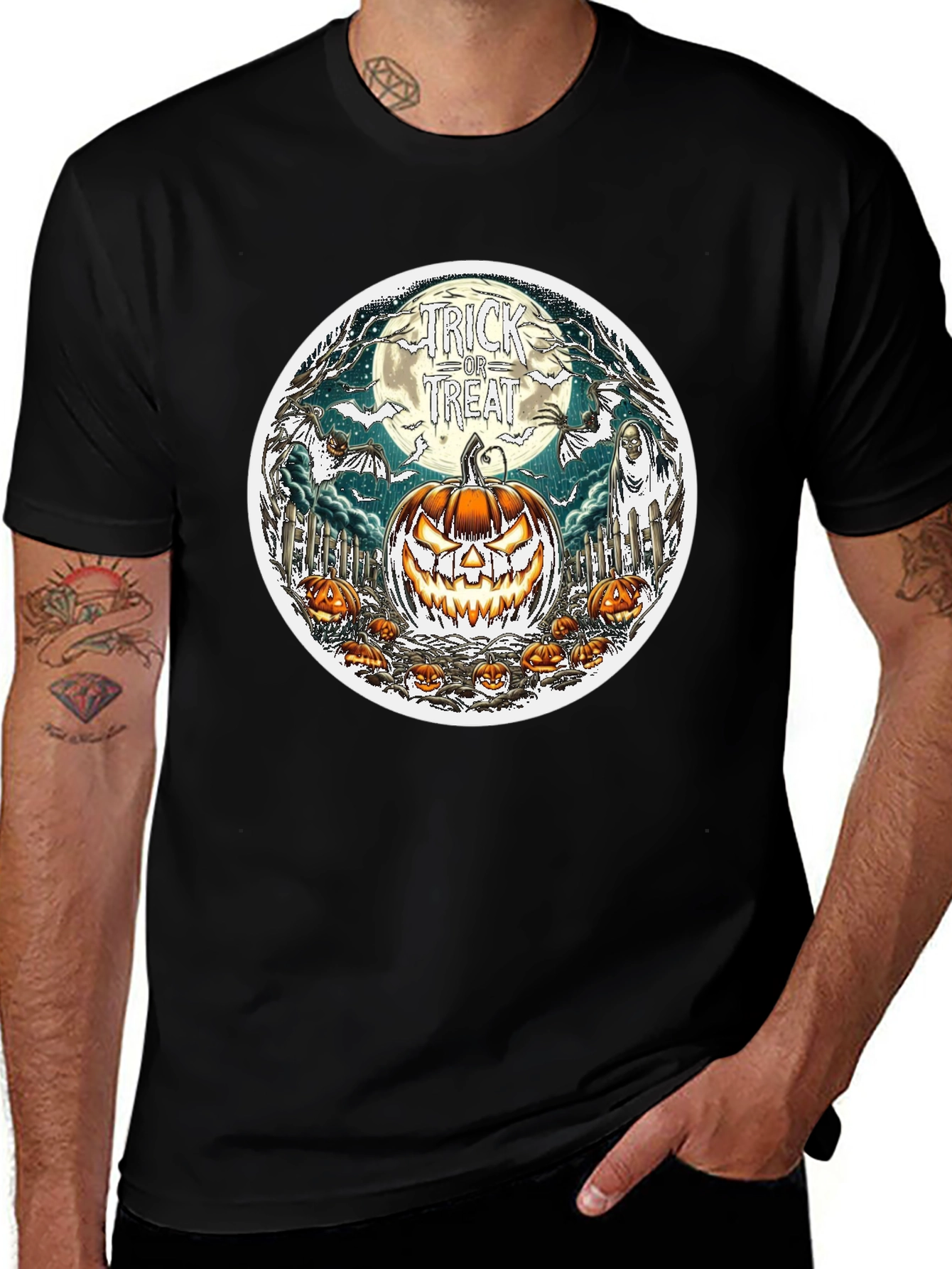 Halloween Trick or Treat Graphic Tee