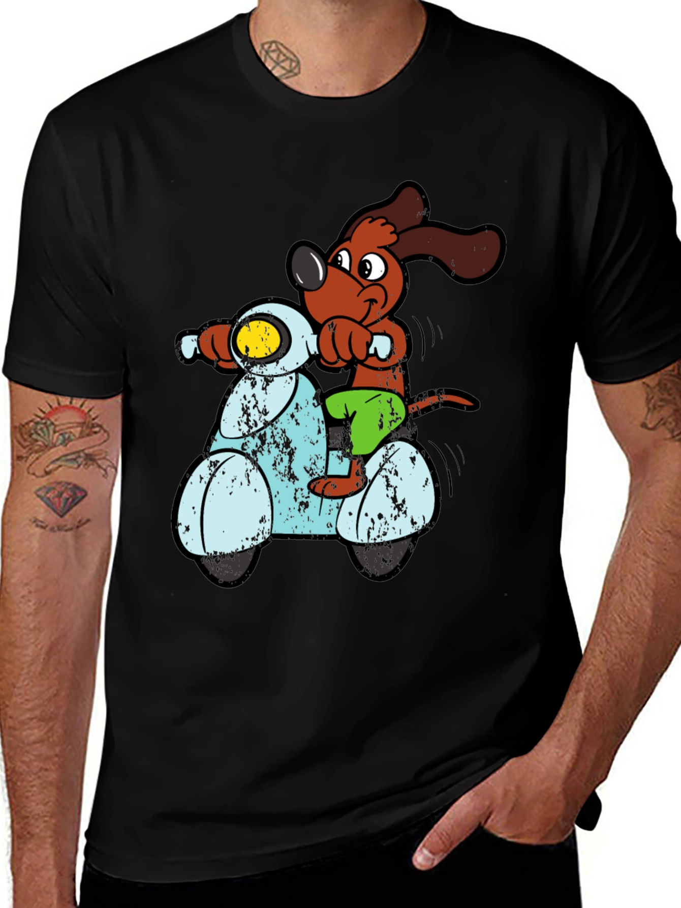 Variant 13 of Dog Riding Scooter Graphic T-Shirt