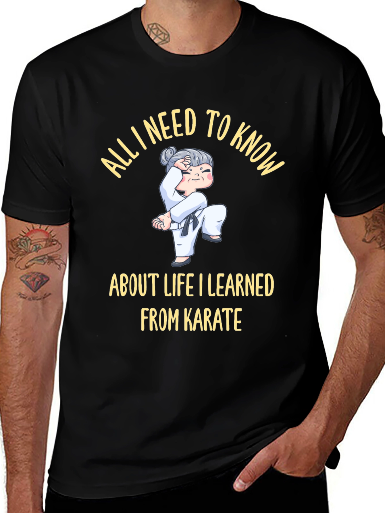 Variant 11 of Karate Life Lessons Black T-Shirt