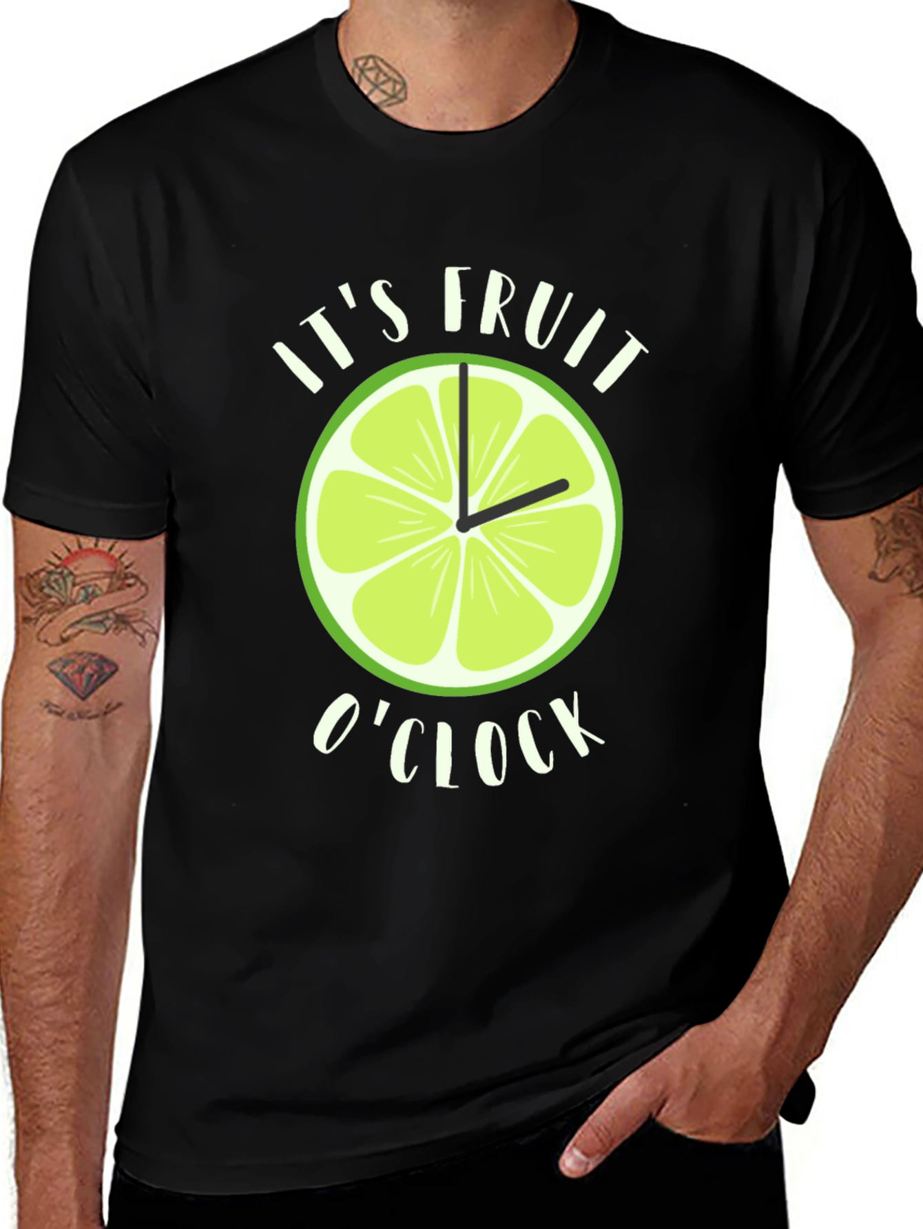 Variant 17 of It's Fruit O'Clock Black T-Shirt