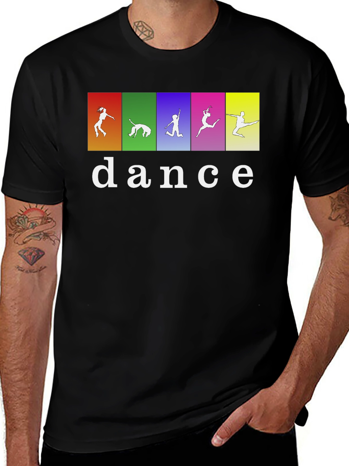 Dance Silhouette Graphic Tee - Black