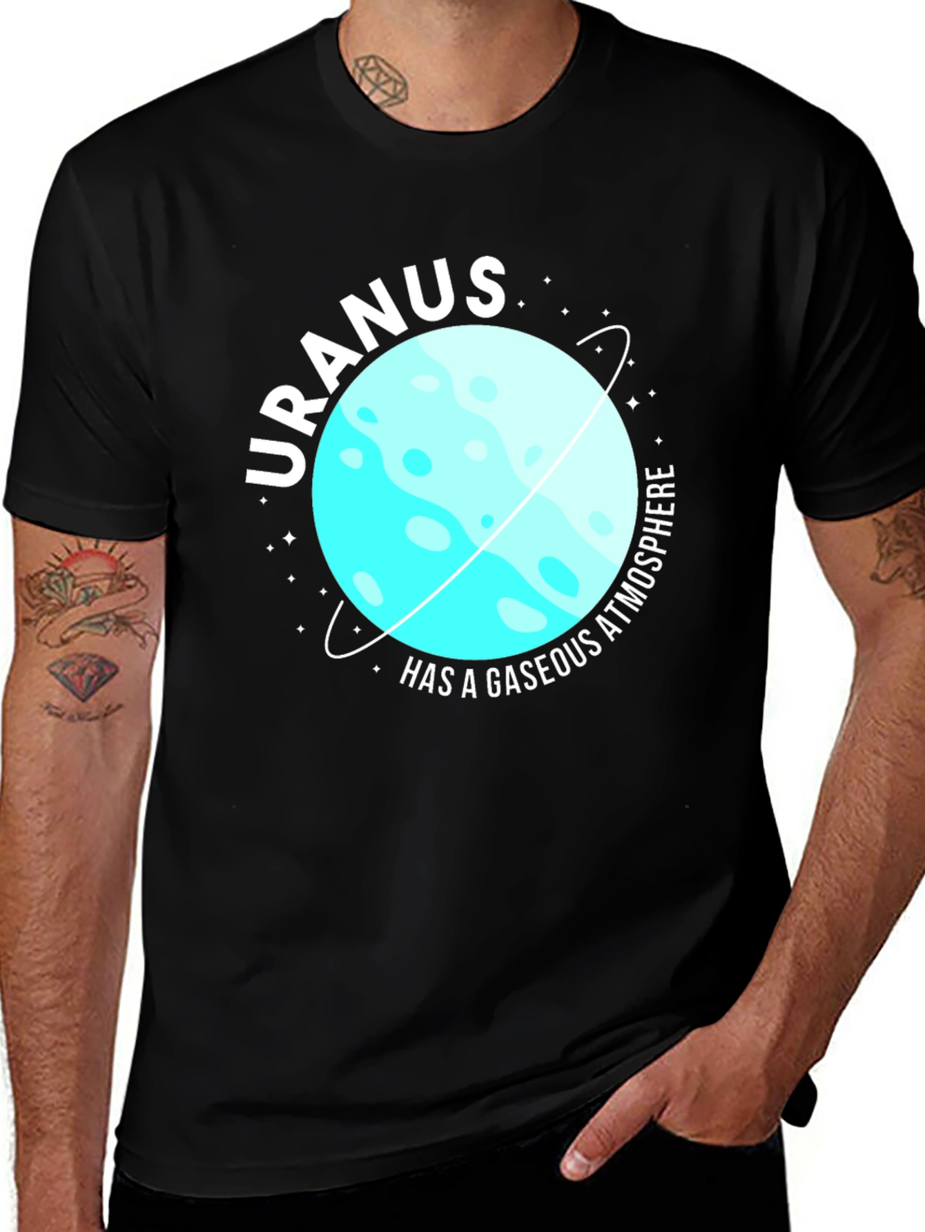 Uranus Gaseous Atmosphere T-Shirt - Black